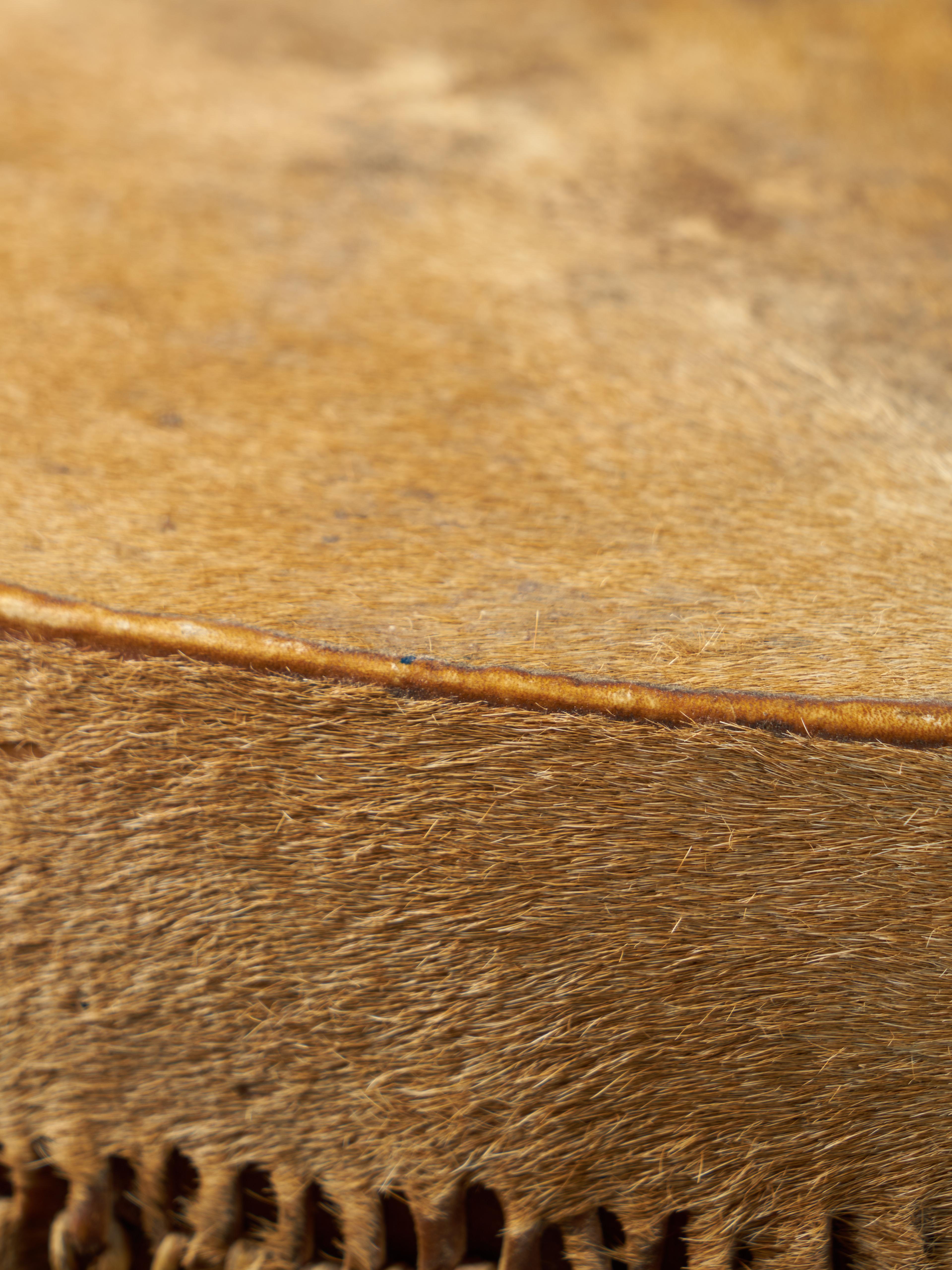 Wooden Drum with Shell and Membrane in Animal Skin 1