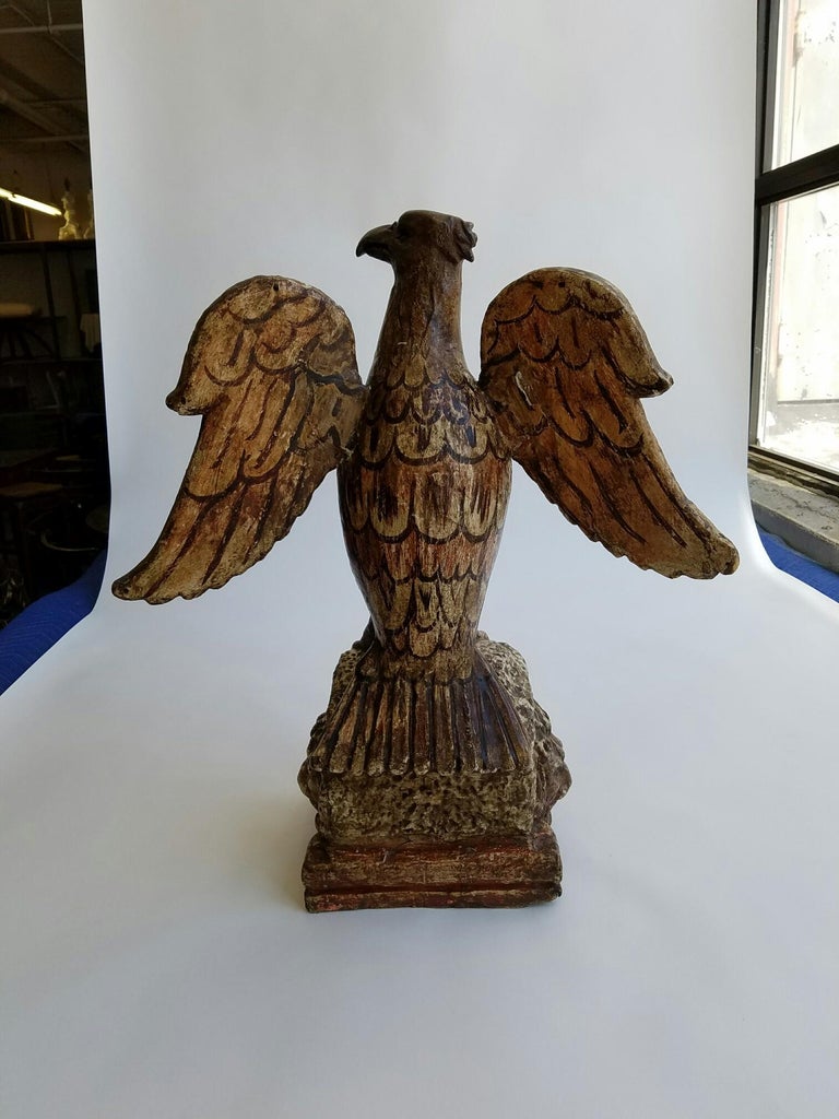 Wooden Eagle Sculpture at 1stDibs wood eagle sculpture for sale