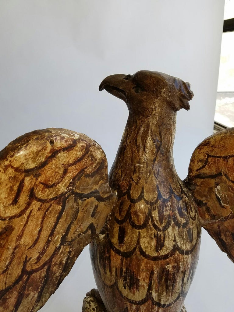 Wooden Eagle Sculpture at 1stDibs wood eagle sculpture for sale