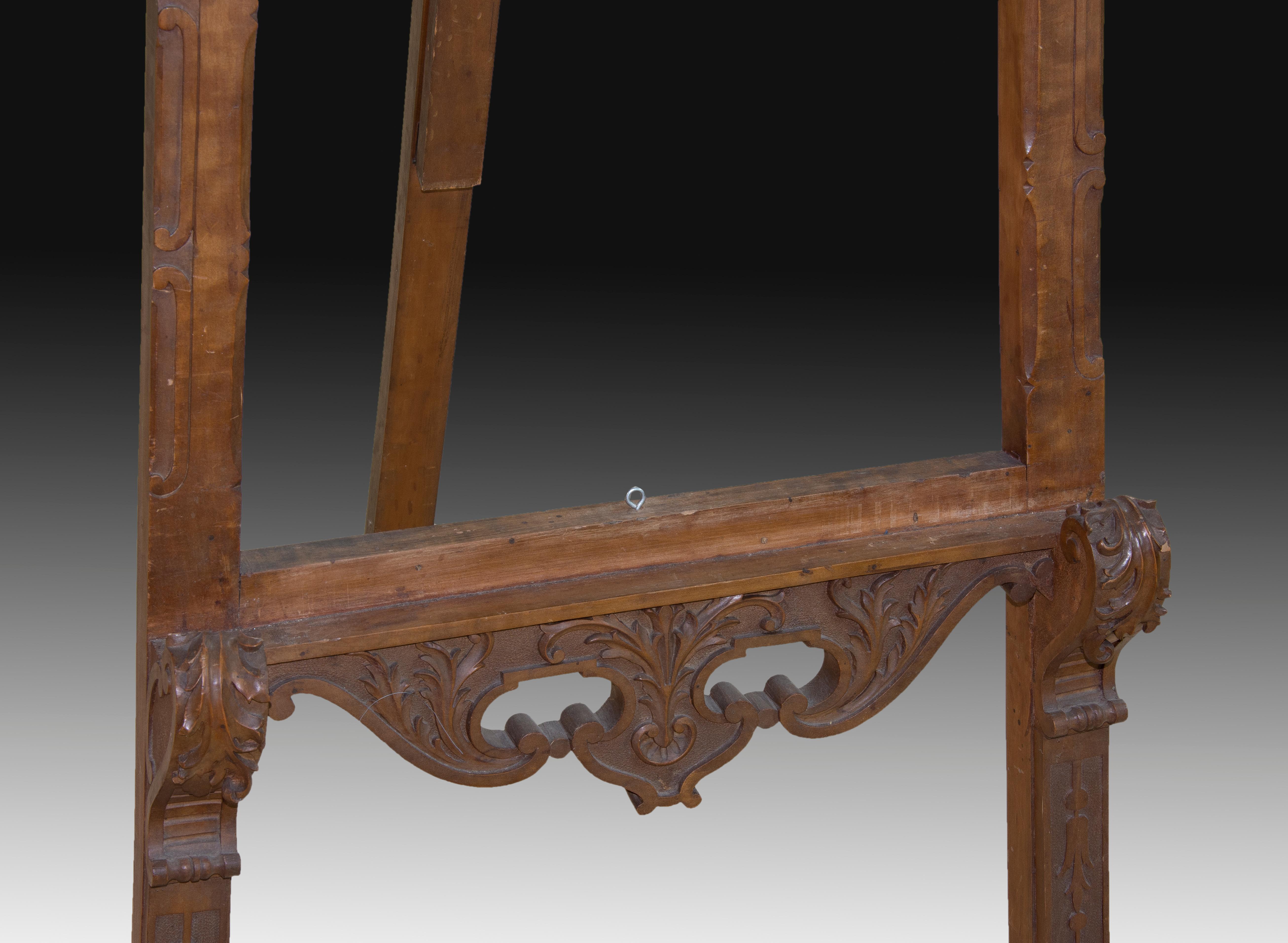 Rococo Revival Wooden Easel, 19th Century For Sale