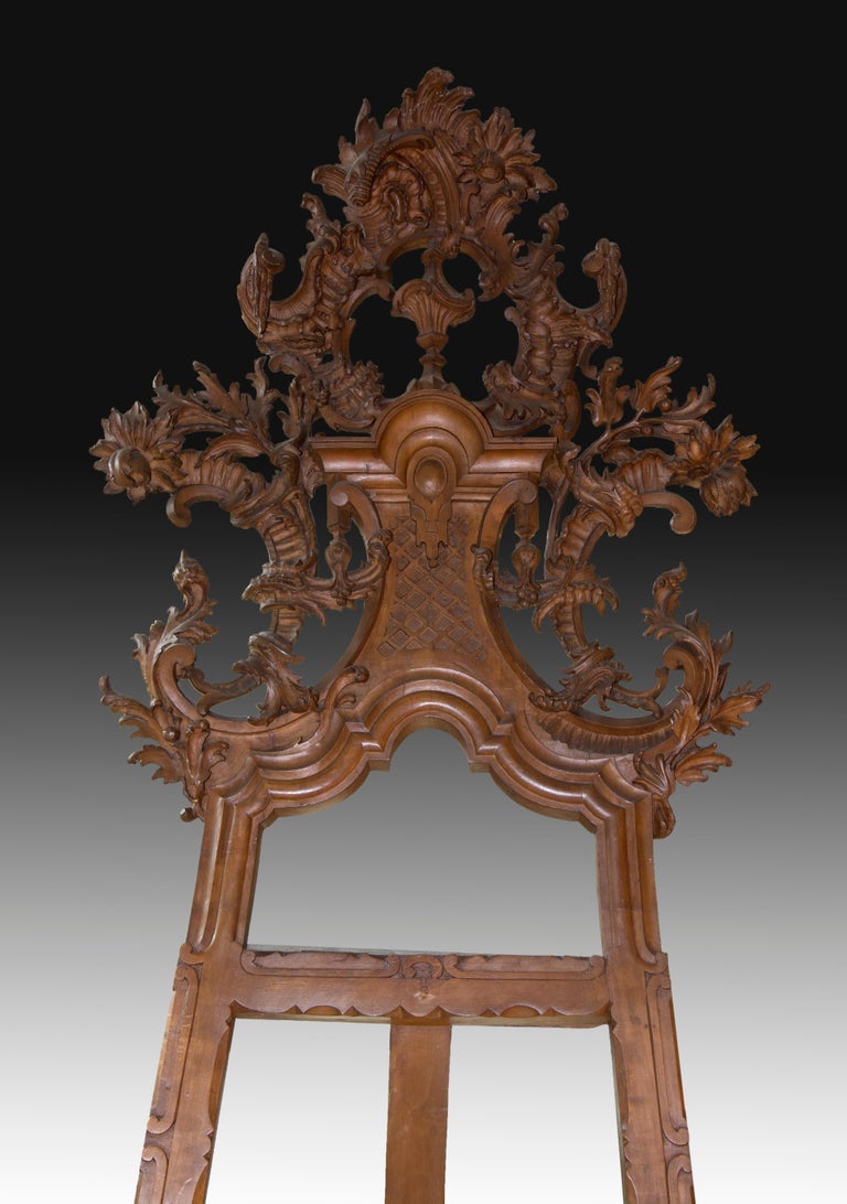 Carved Walnut Picture Easel, 1890s for sale at Pamono