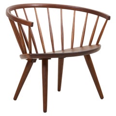 Fauteuil en bois "Arka" d'Yngve Ekström:: Suède:: années 1950