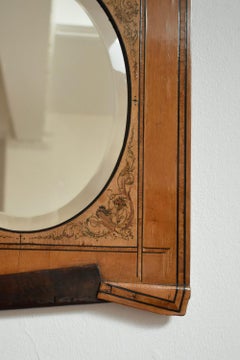 Wooden edges simulating folds mirror, XIXth c.