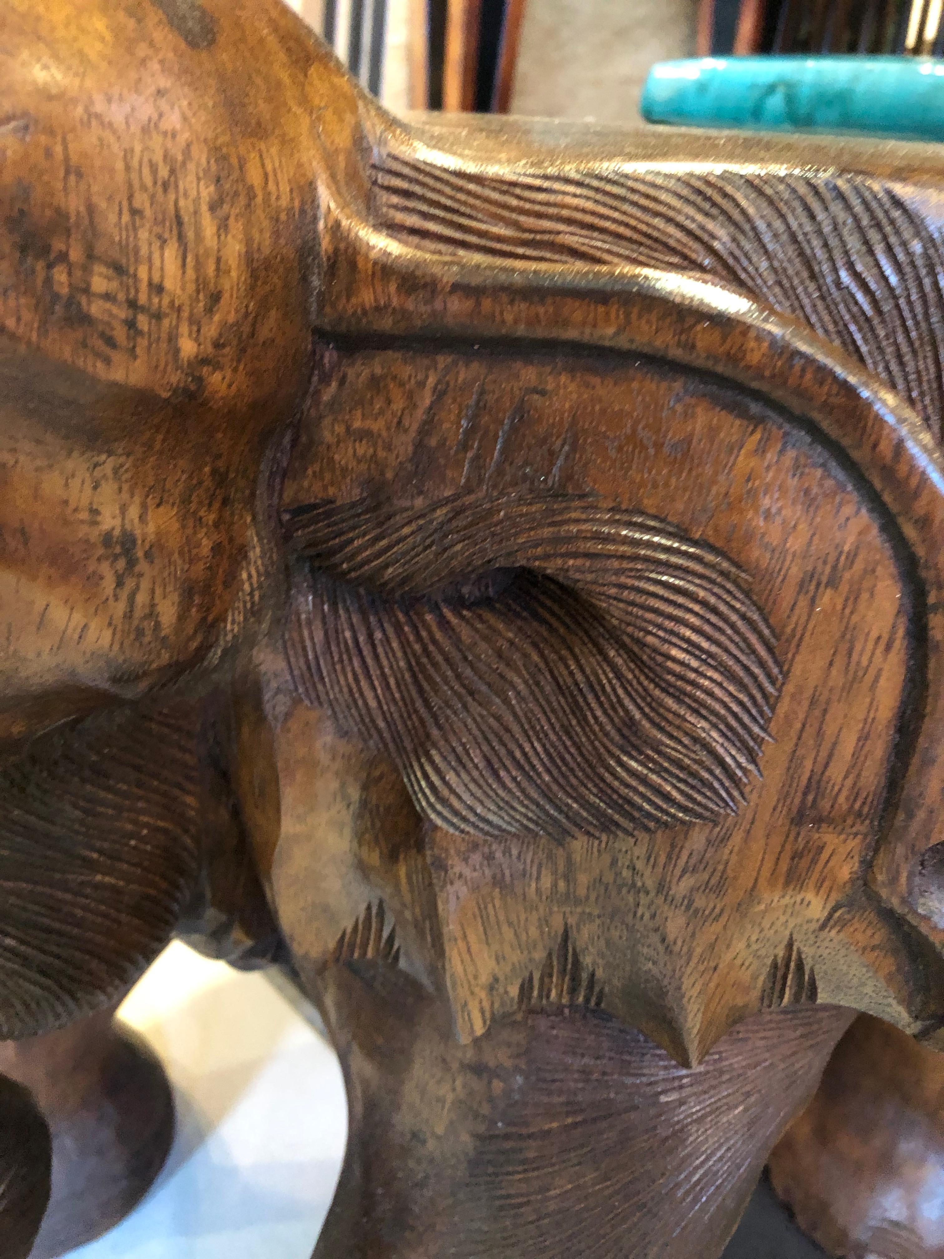 elephant wooden table