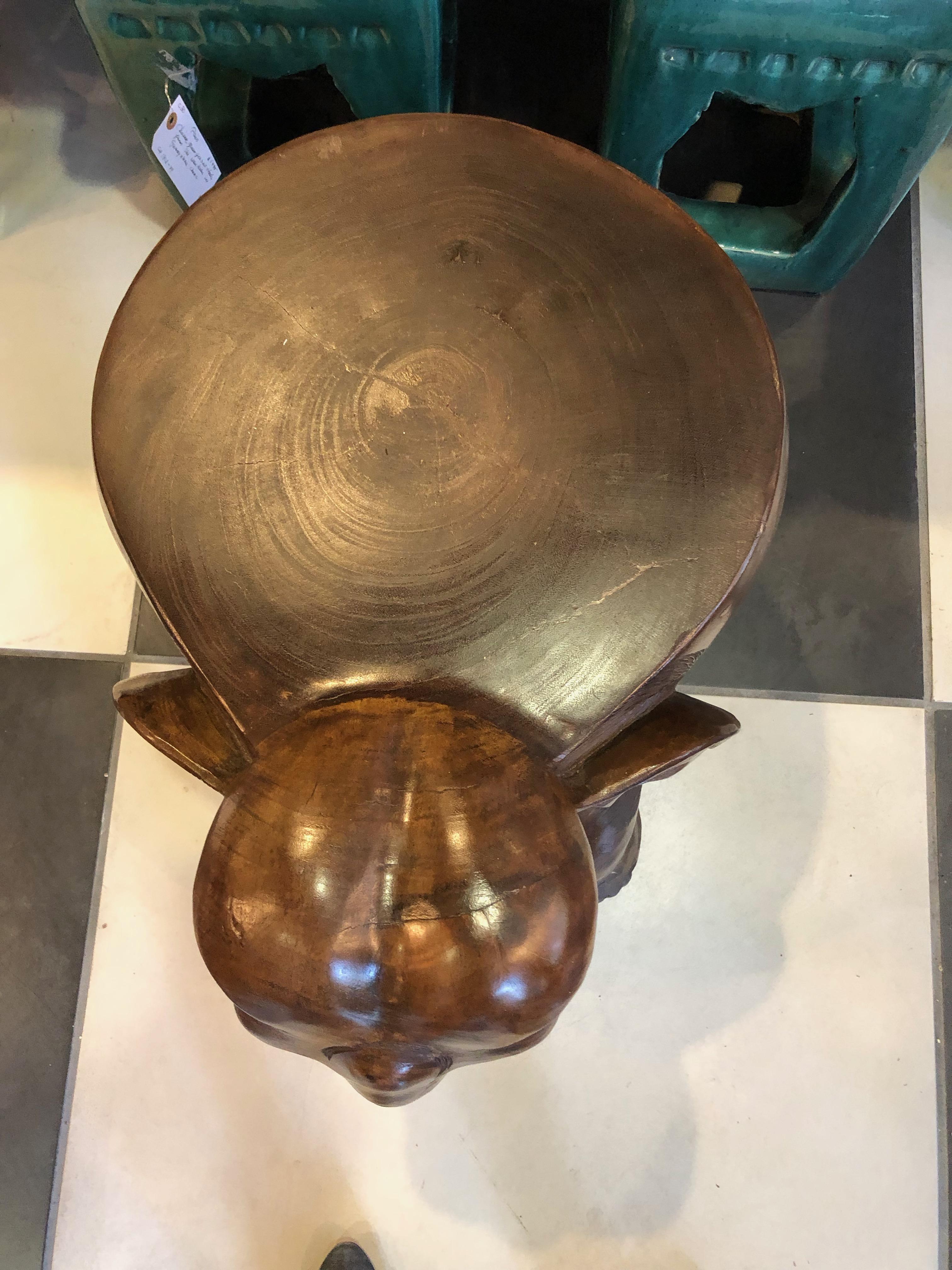 carved elephant table