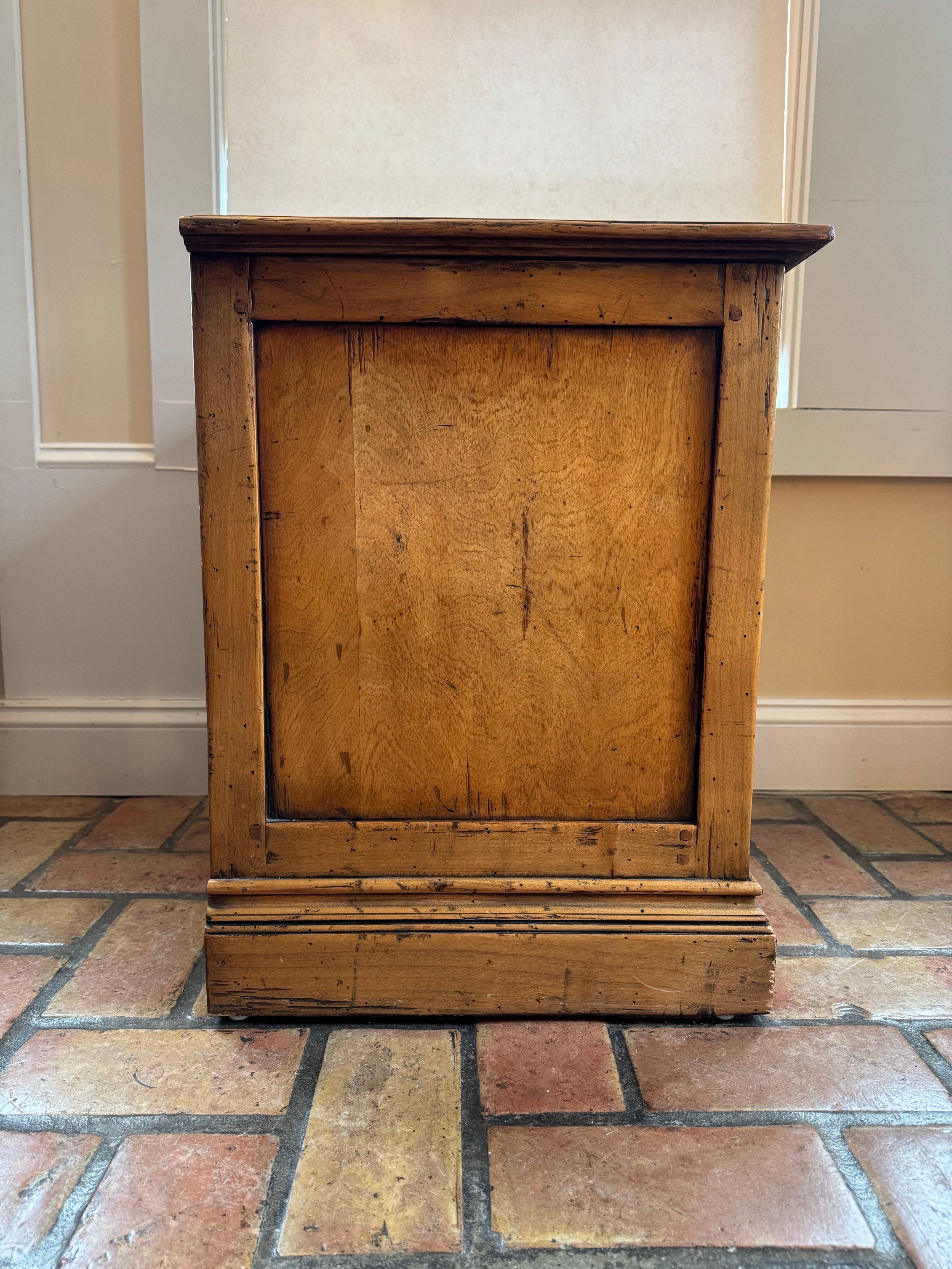 Wooden Farmhouse Three drawer Chest For Sale 5