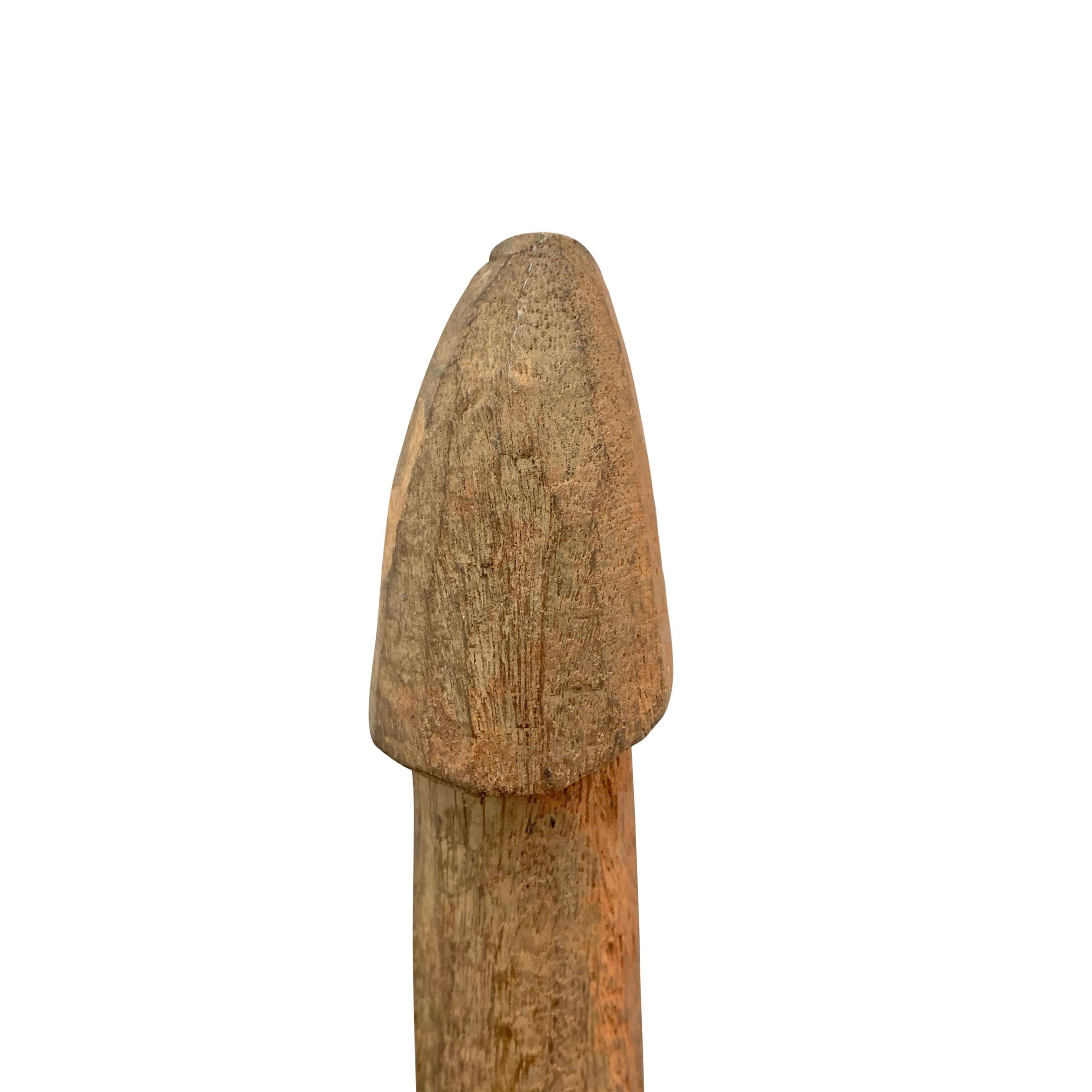 Wooden Fertility Figure (Handgeschnitzt)