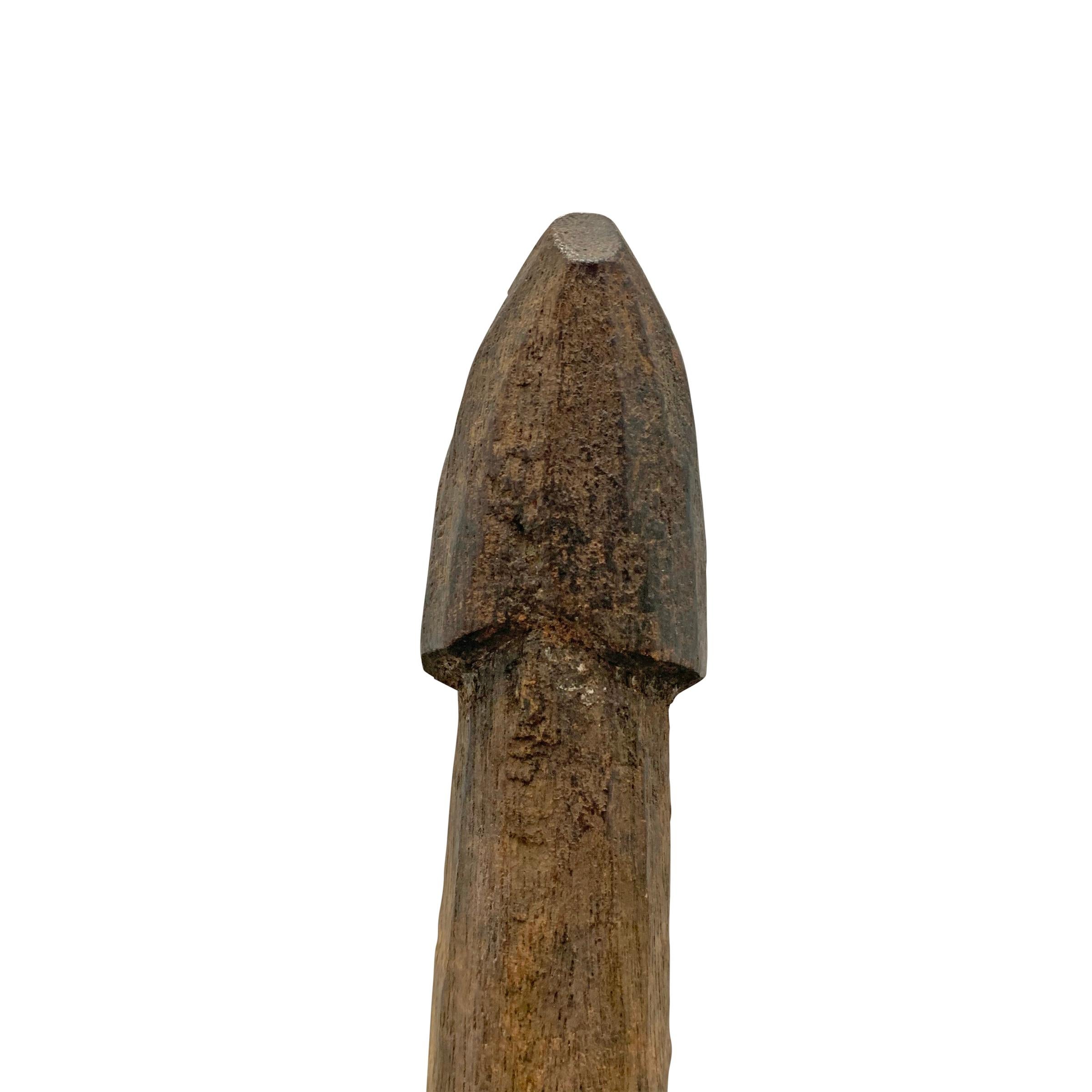 Hand-Carved Wooden Fertility Figure