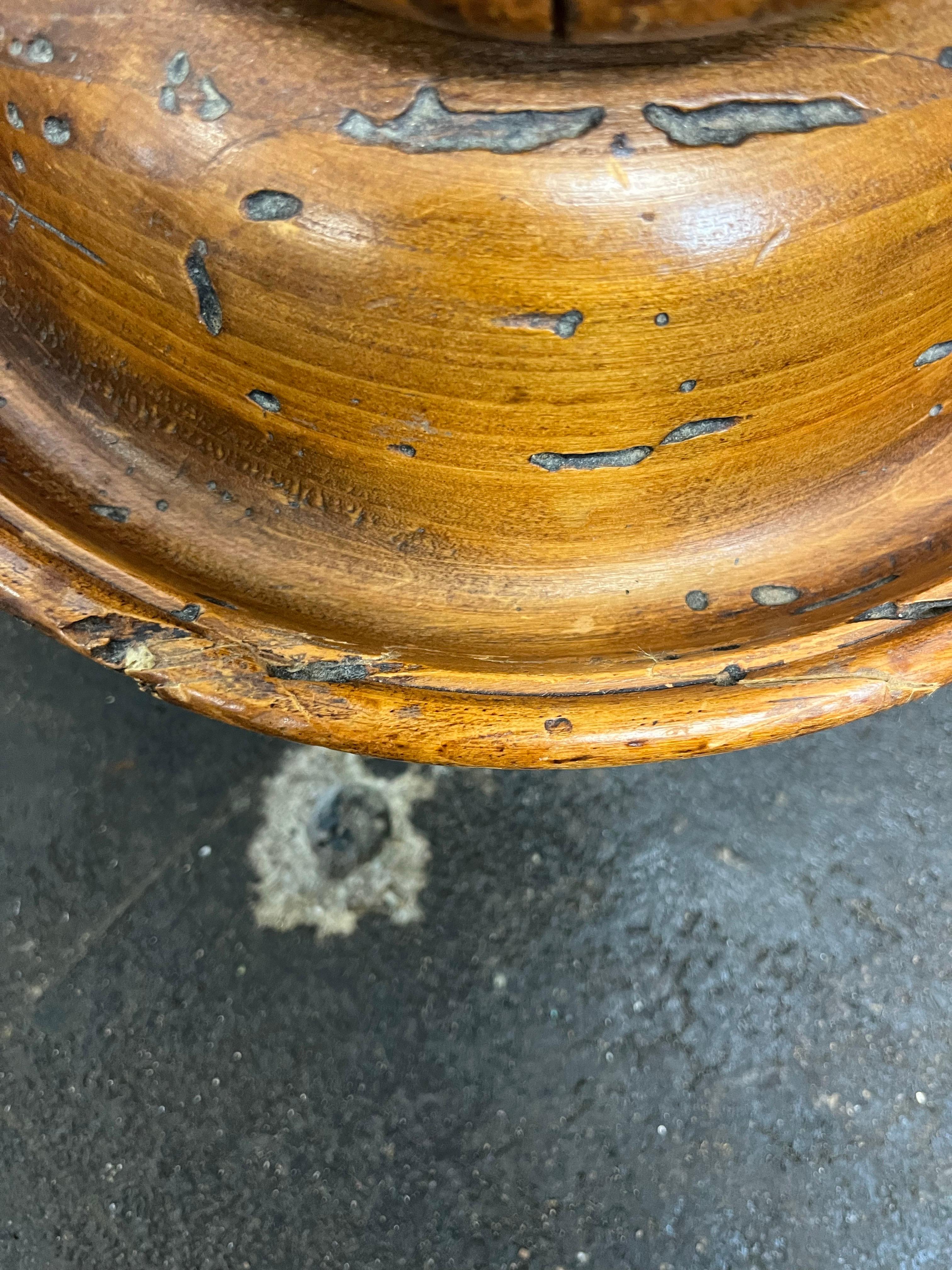 Ottone Lampada da terra a candeliere in legno tornito vintage Chapman Italia in vendita