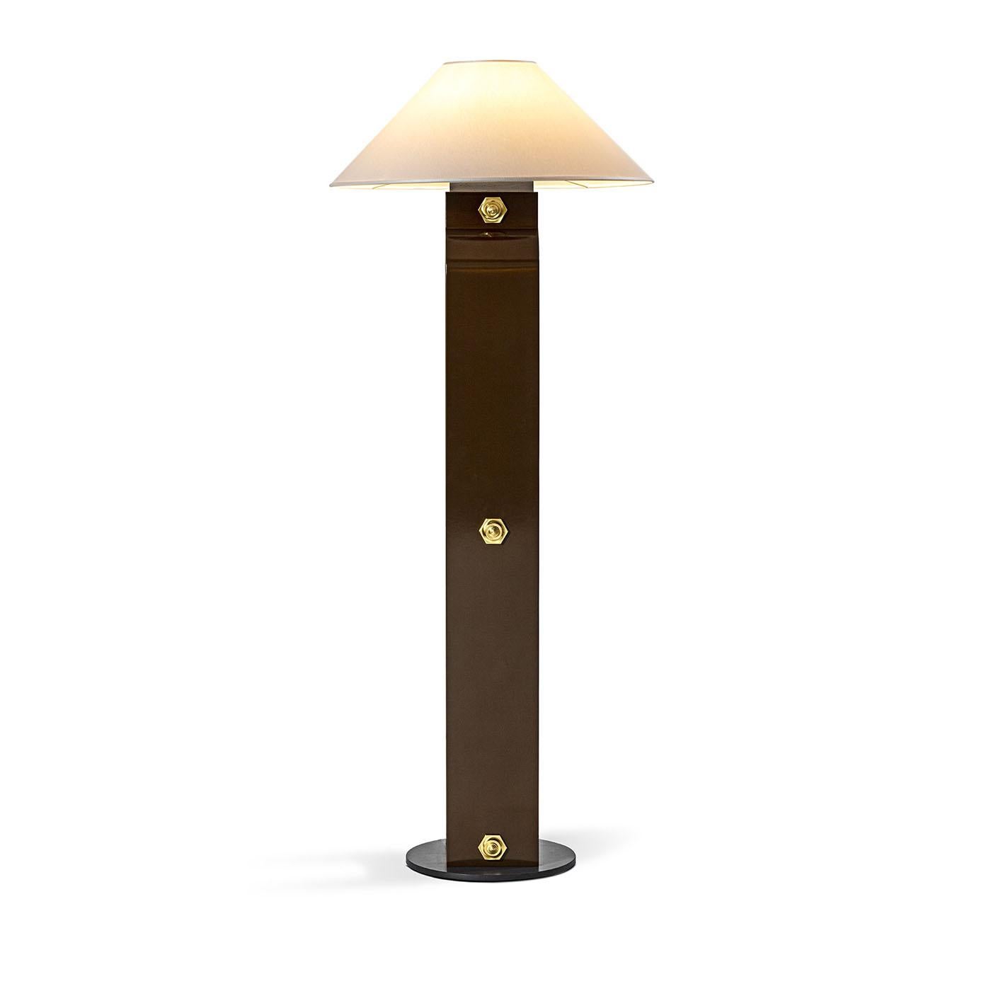 Italian Wooden Floor Lamp For Sale