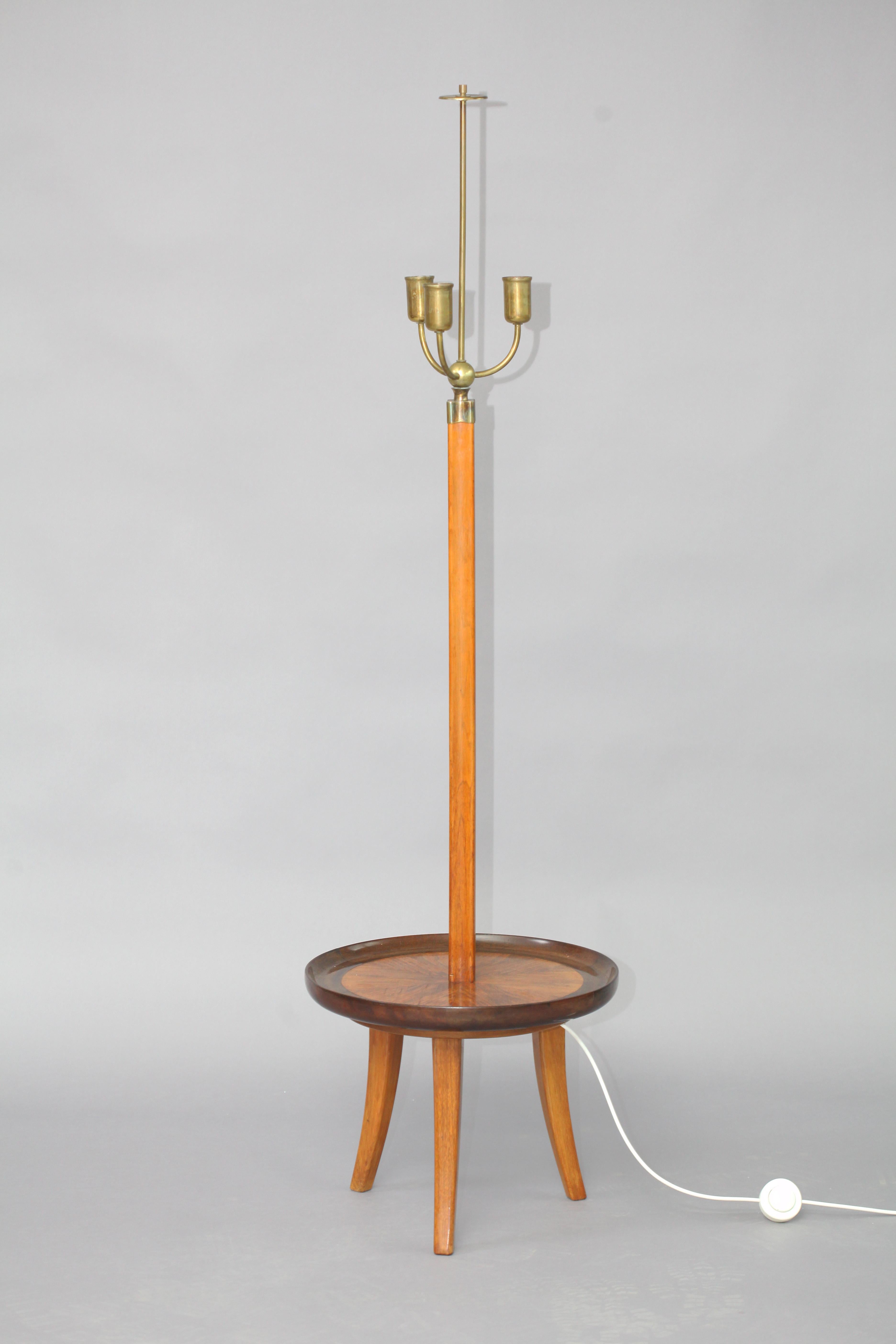 20th Century Wooden Floor Lamp Attributed Josef Frank Vienna 1950