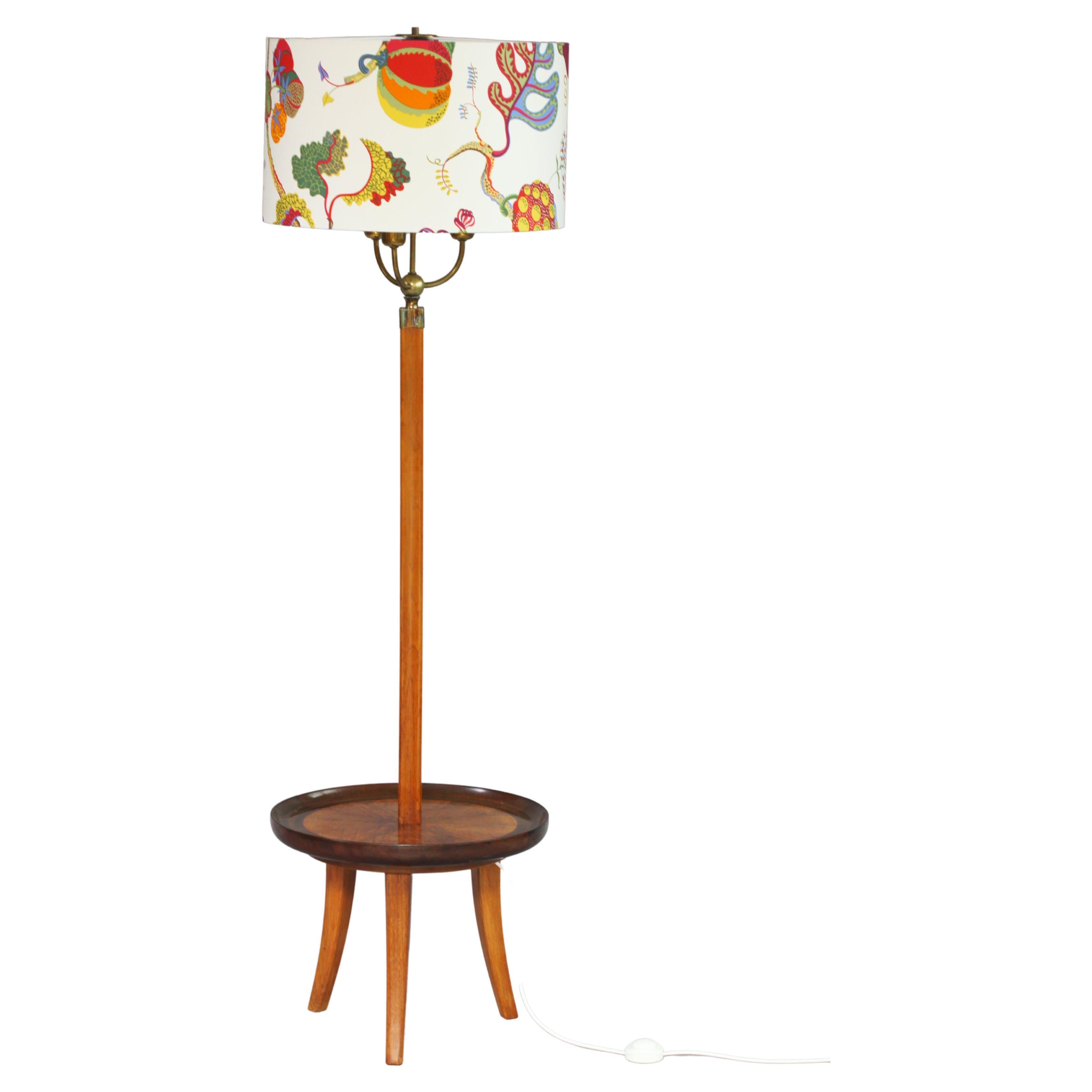 Wooden Floor Lamp Attributed Josef Frank Vienna 1950