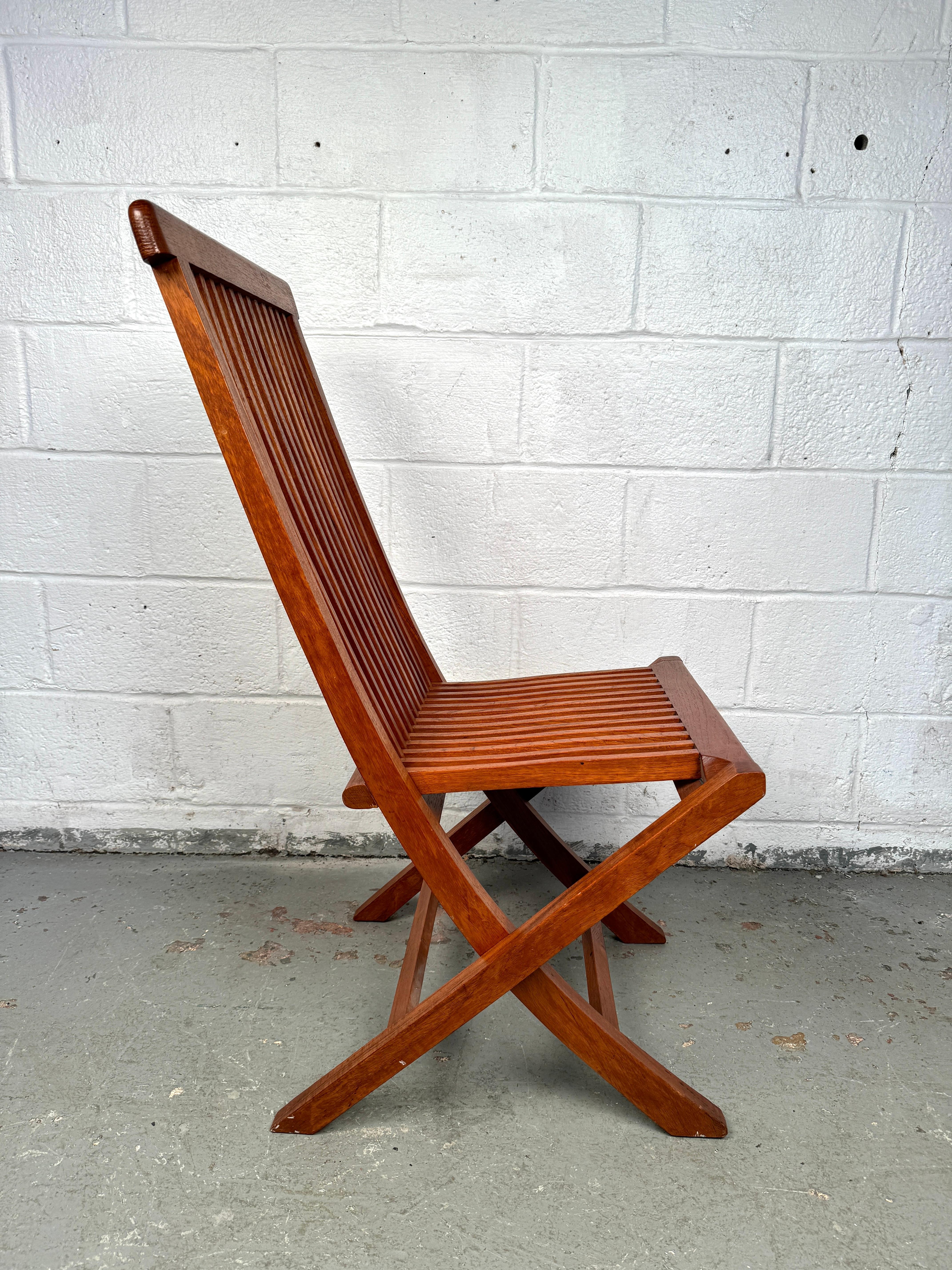 Sedie Foldes in teak moderne di metà secolo in vendita 1