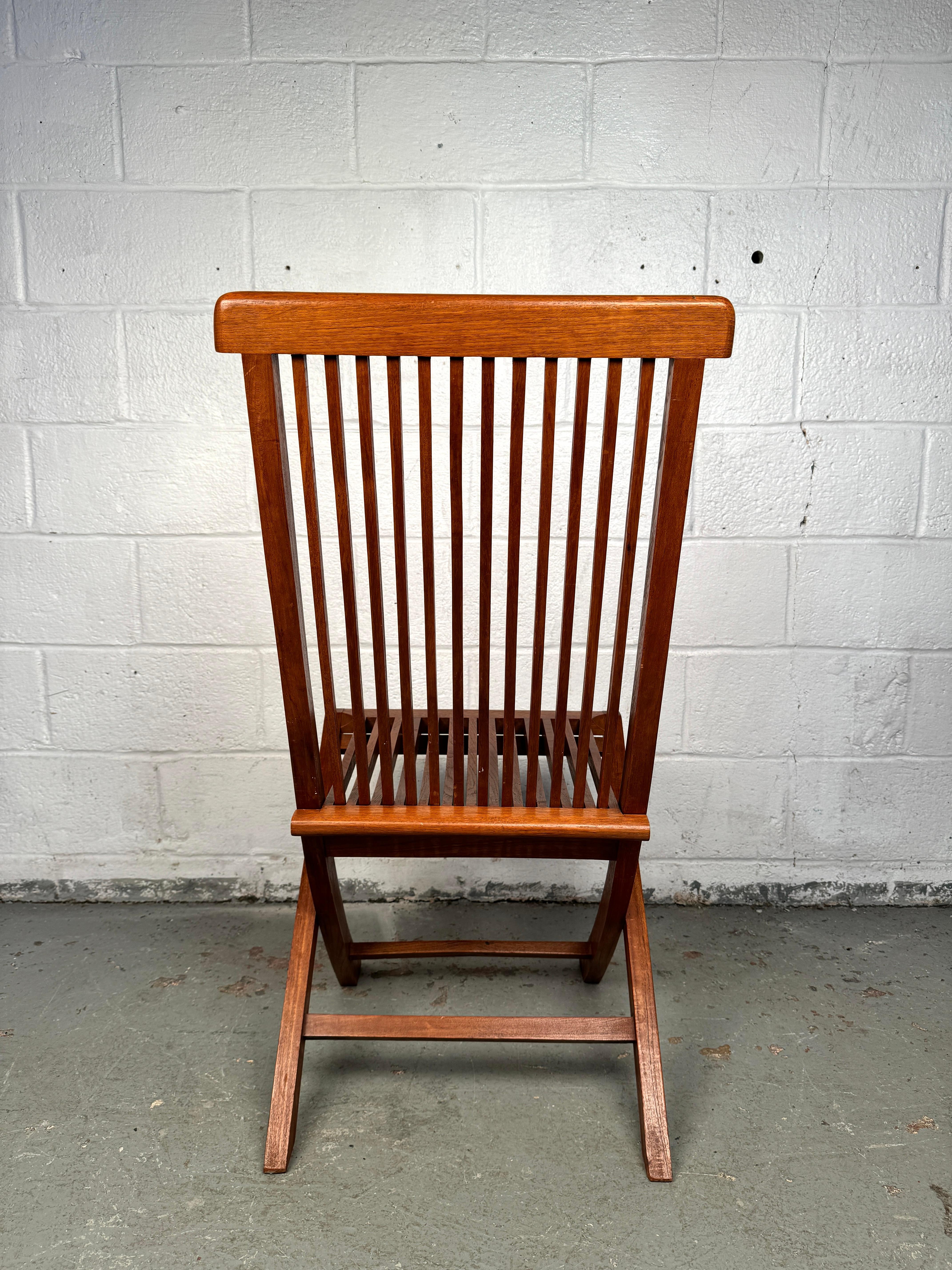 Sedie Foldes in teak moderne di metà secolo in vendita 2