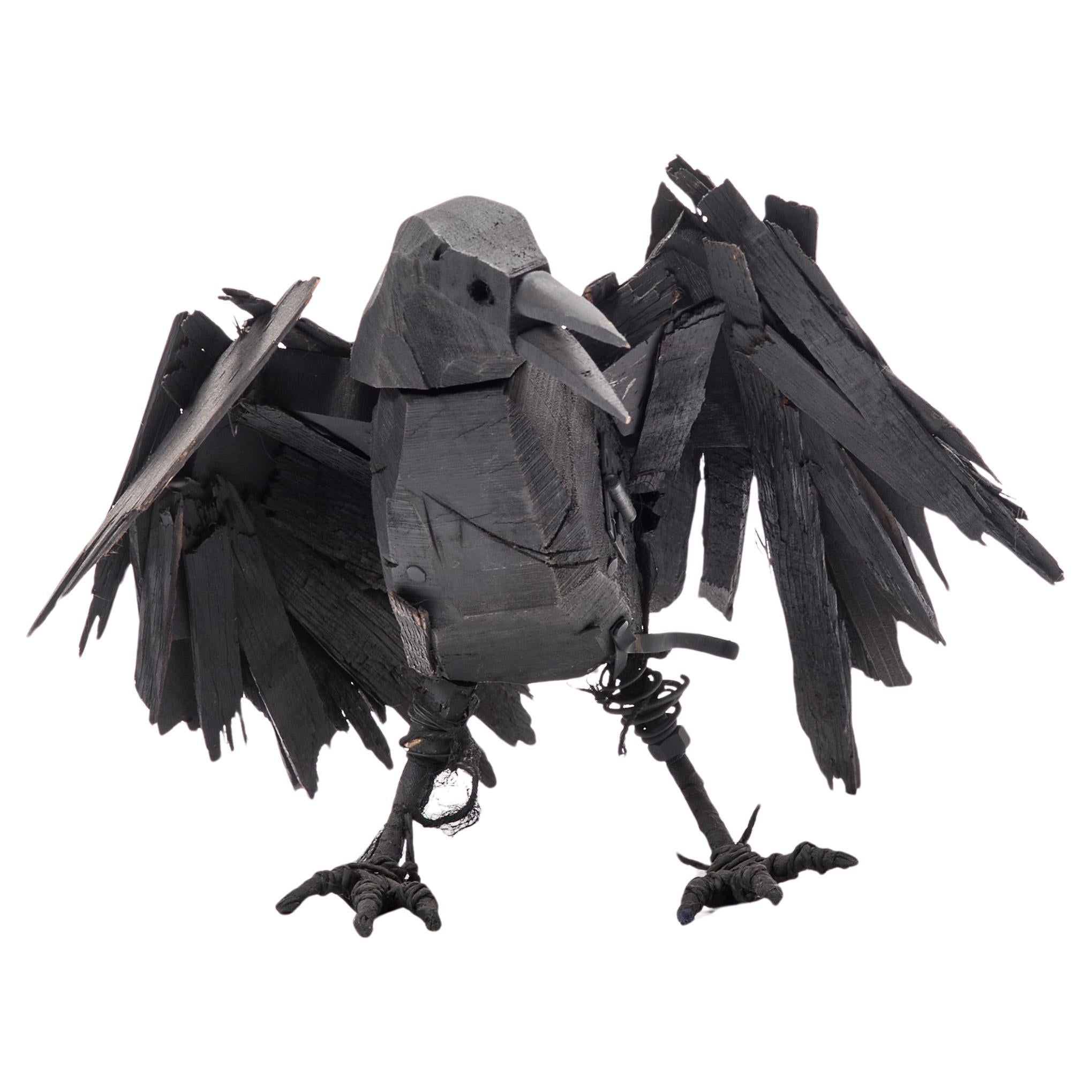 Holzholz-Volkskunst Crow