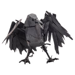 Wooden Folk Art Crow