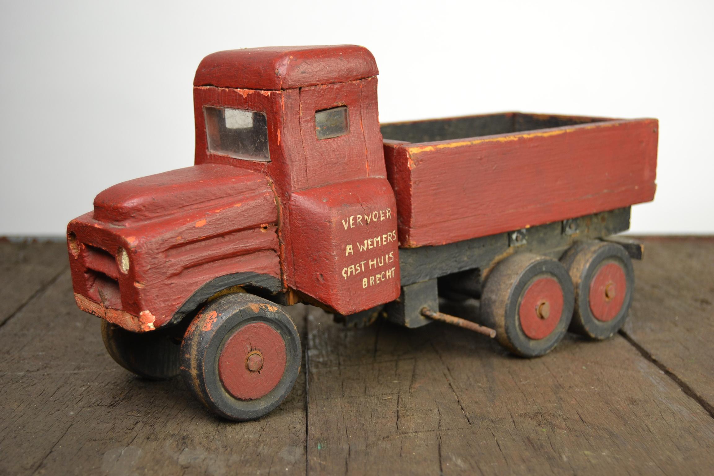 Wooden Folk Art Toy Truck 5