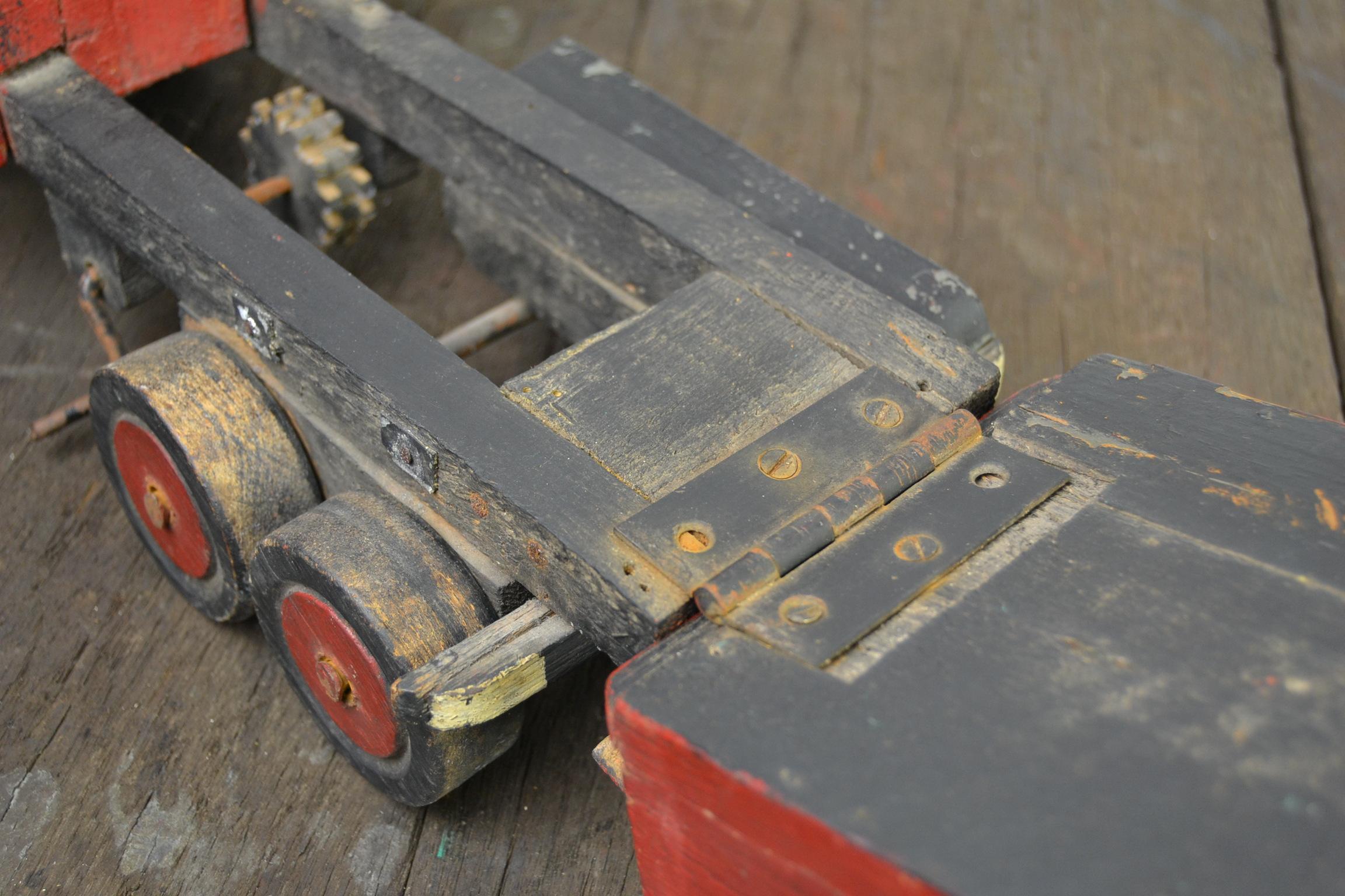 Wooden Folk Art Toy Truck 8