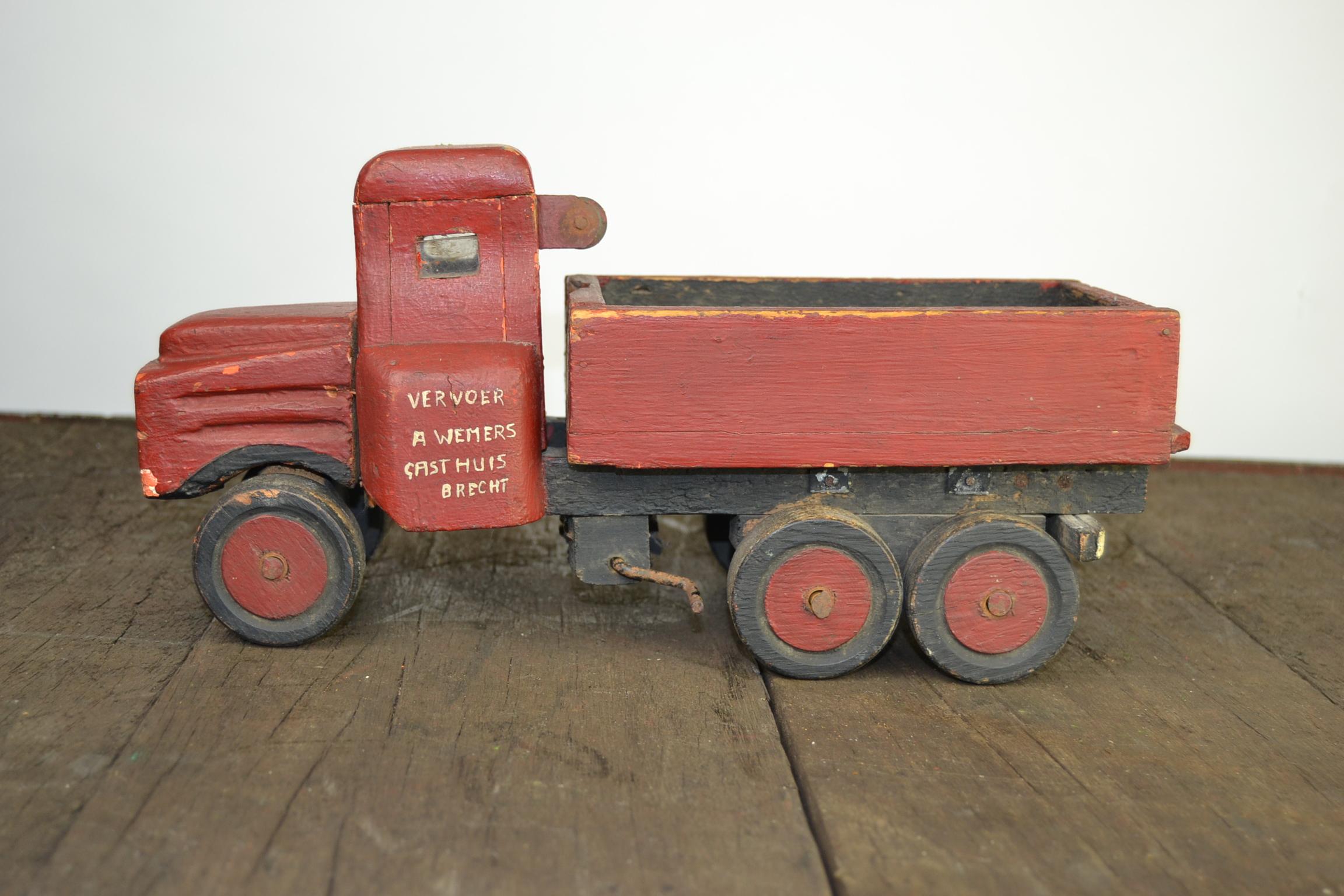 Wooden Folk Art Toy Truck 14