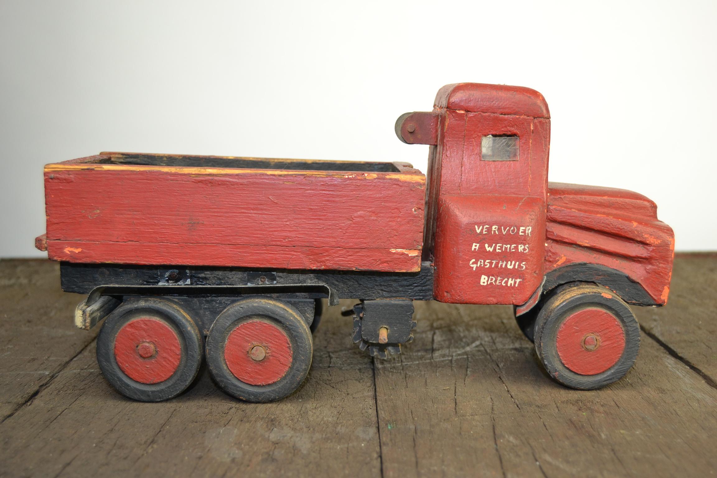Belgian Wooden Folk Art Toy Truck