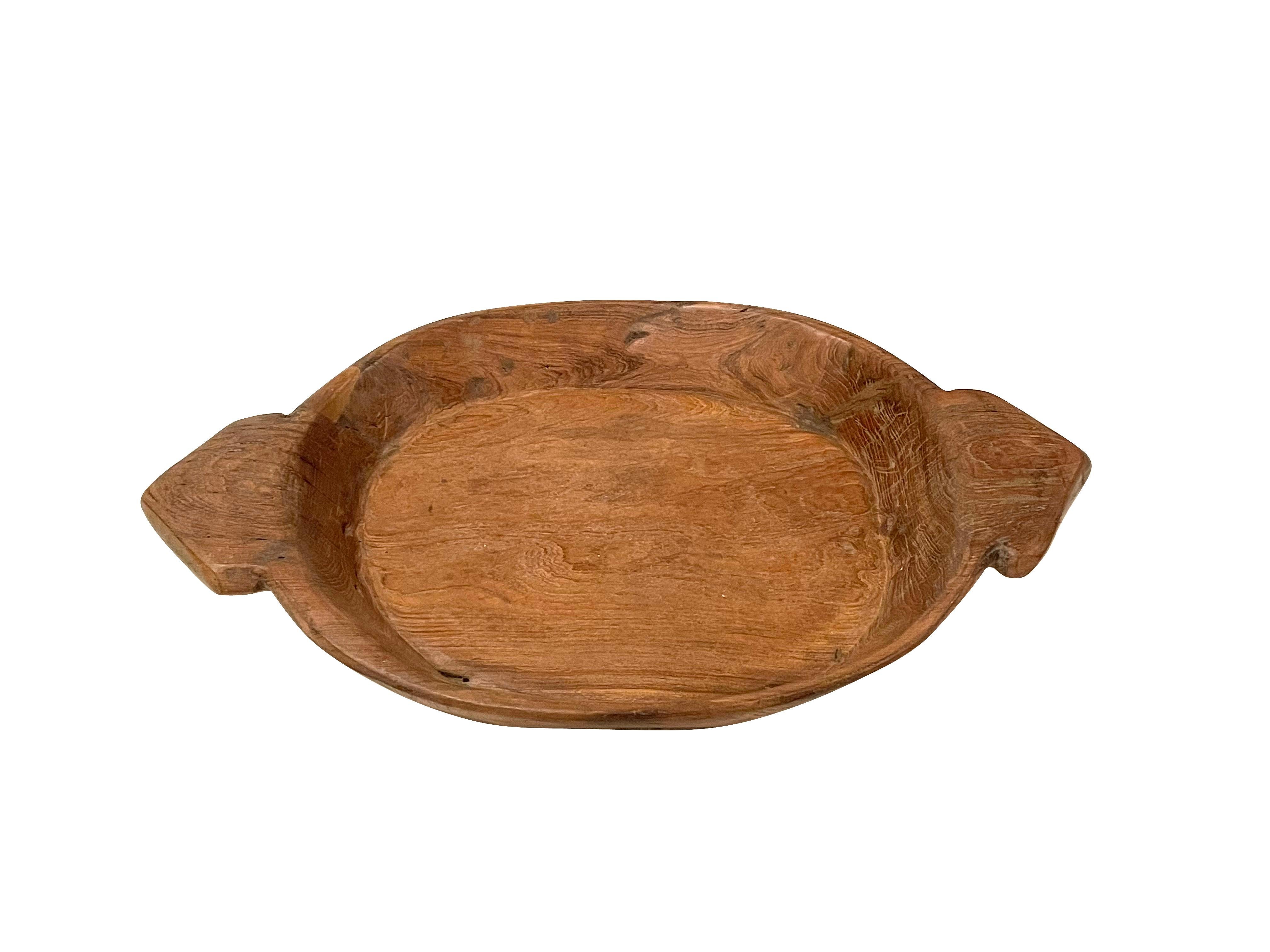 19th century Indian wooden bowl used to serve food.
Beautiful natural patina.
Hand carved.