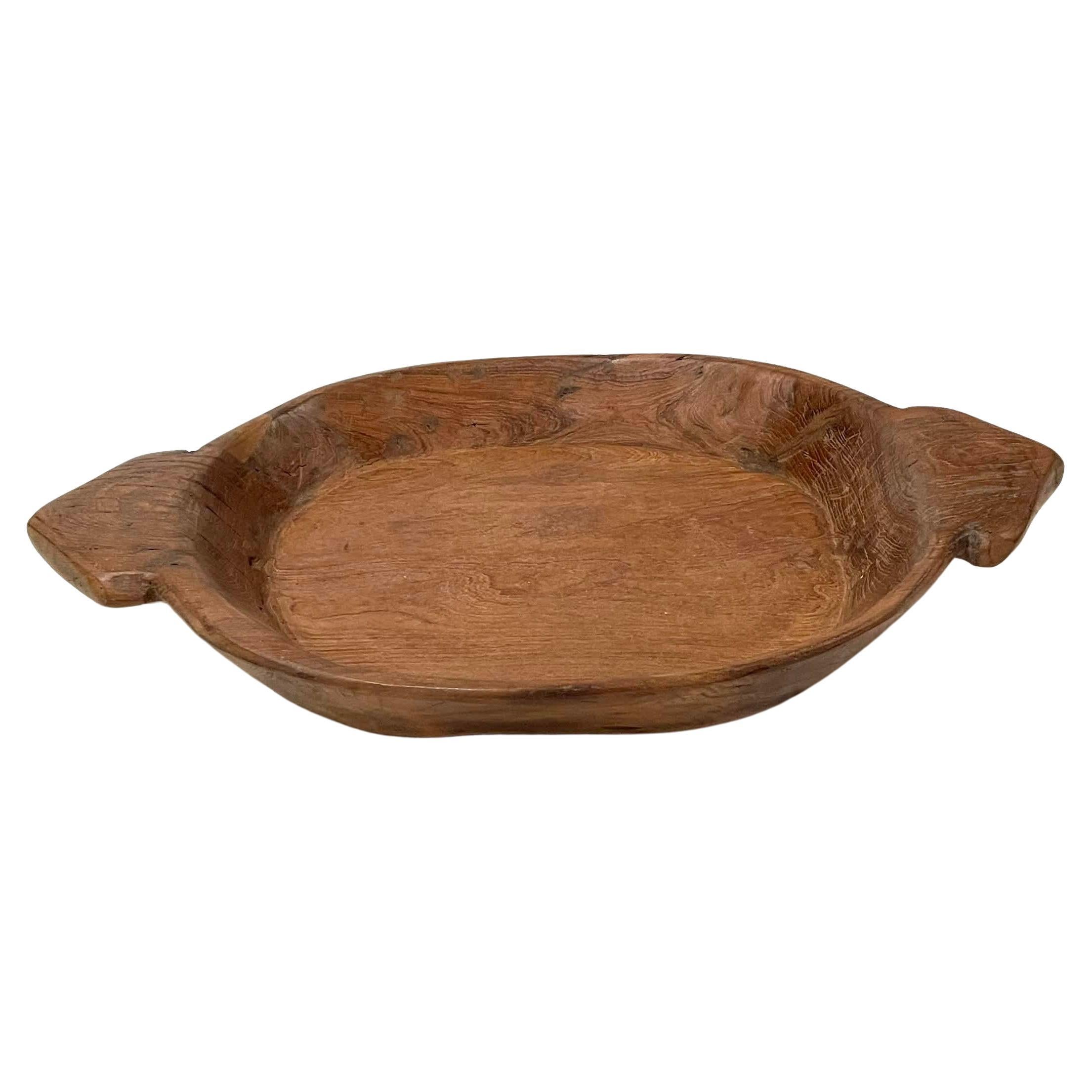 Wooden Food Vessel Bowl, India, 19th Century