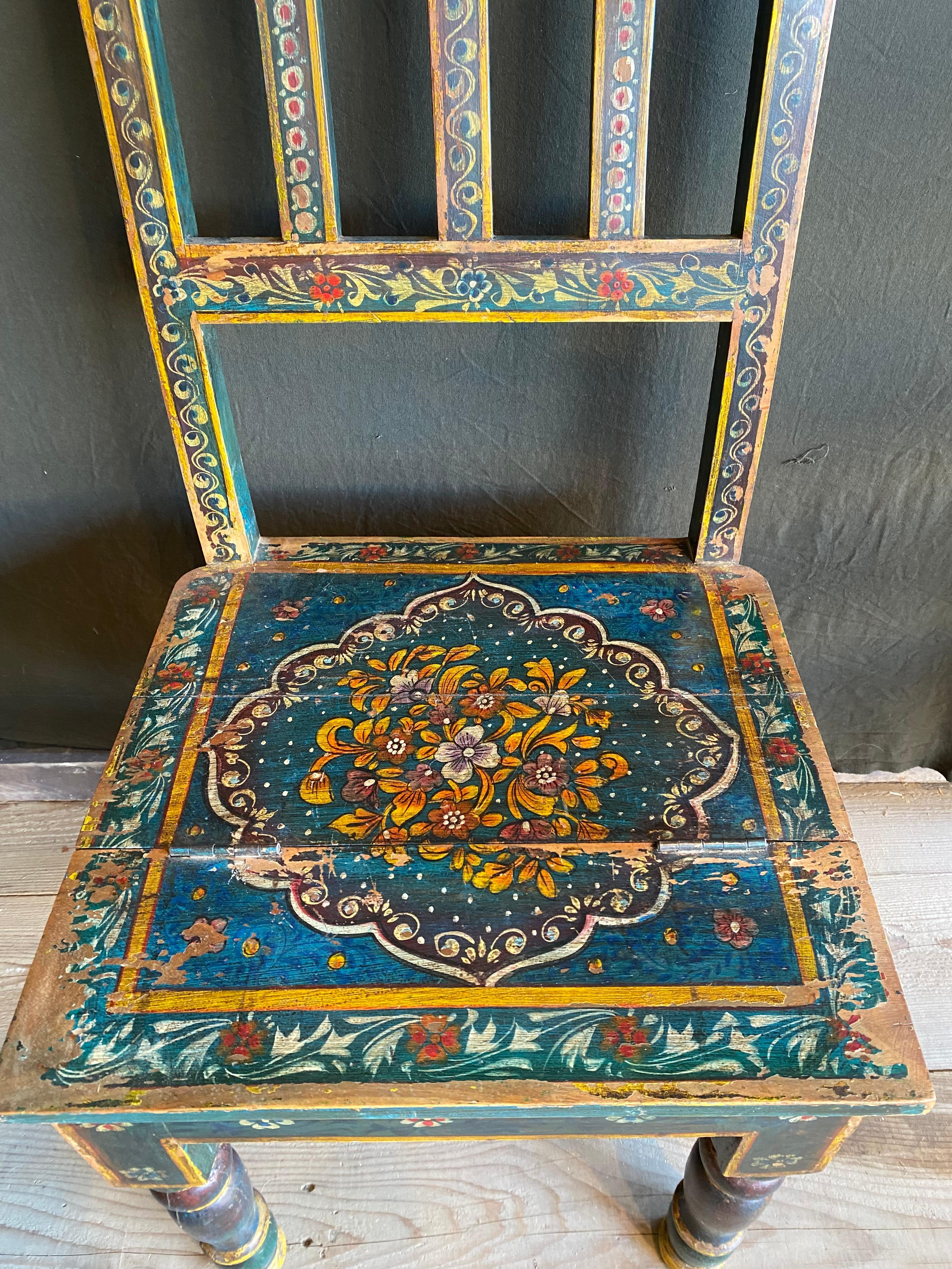 Indian Wooden footstool chair  For Sale