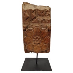 Wooden fragment decorative building element ceiling sculpture 19th century Italy