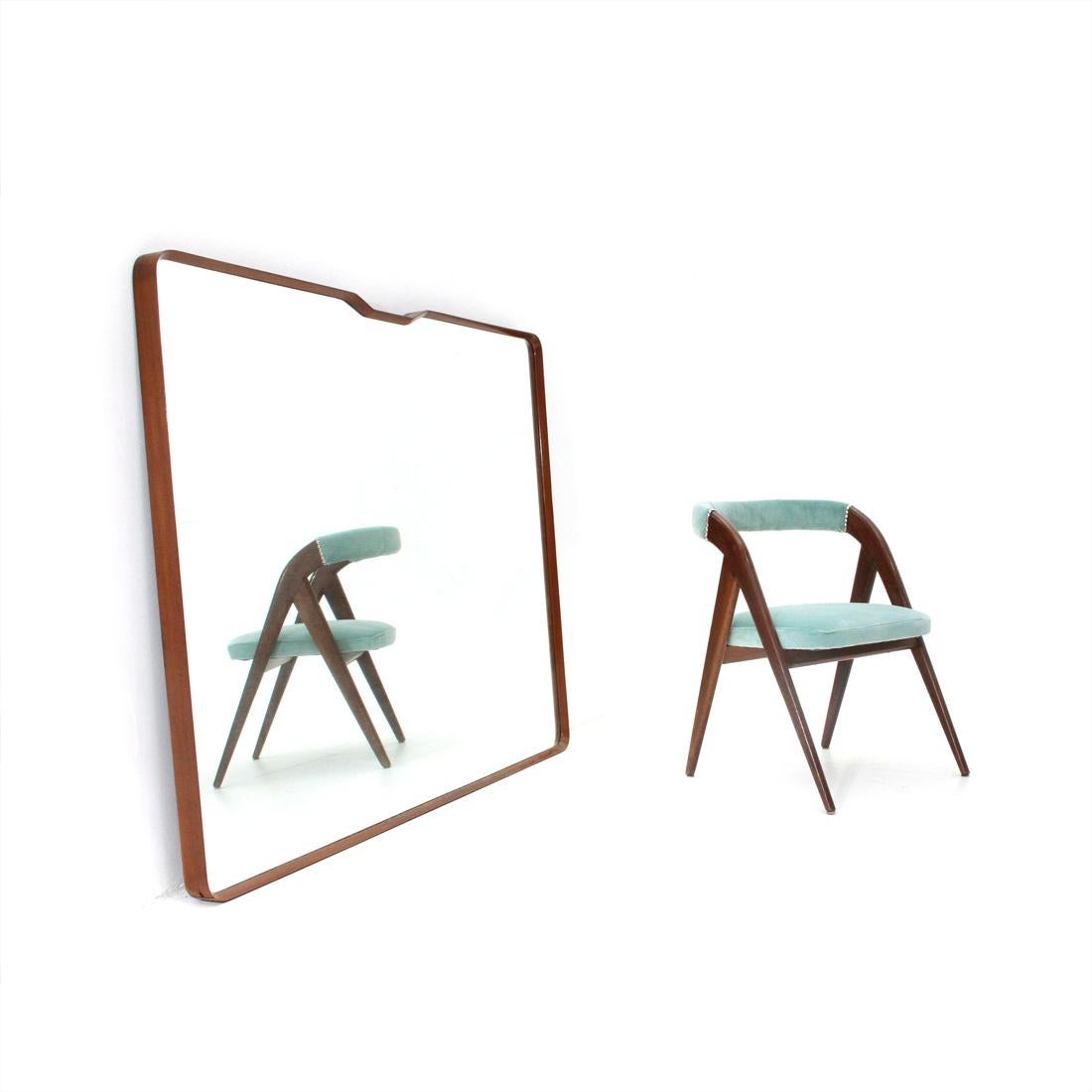 Wooden Frame Italian Mirror, 1950s 9