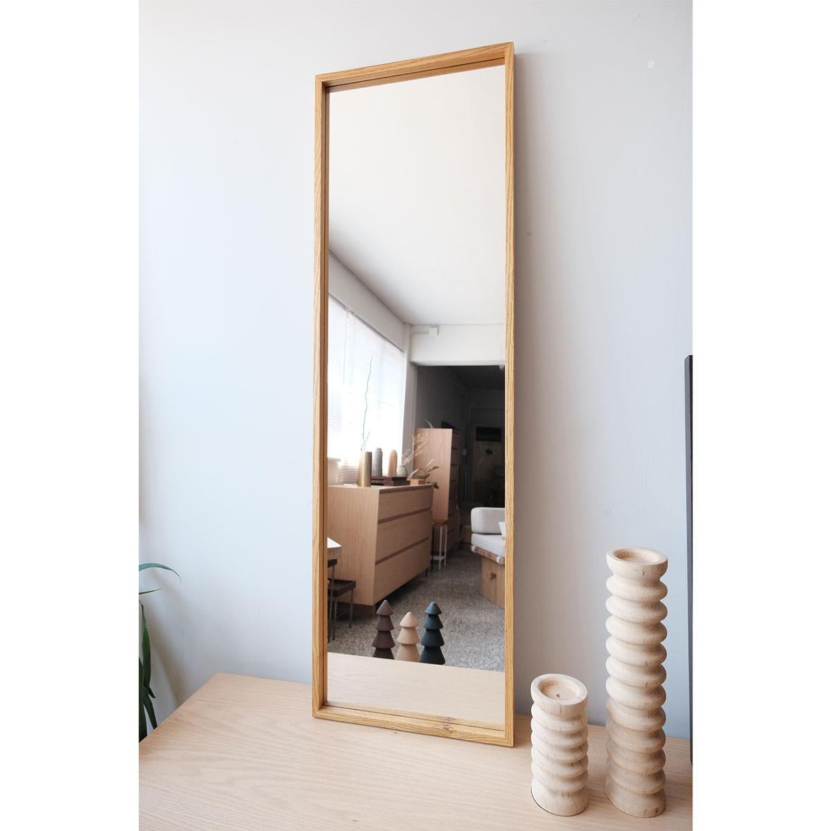 Turco Specchio con cornice in legno - Lungo - EDGE in vendita