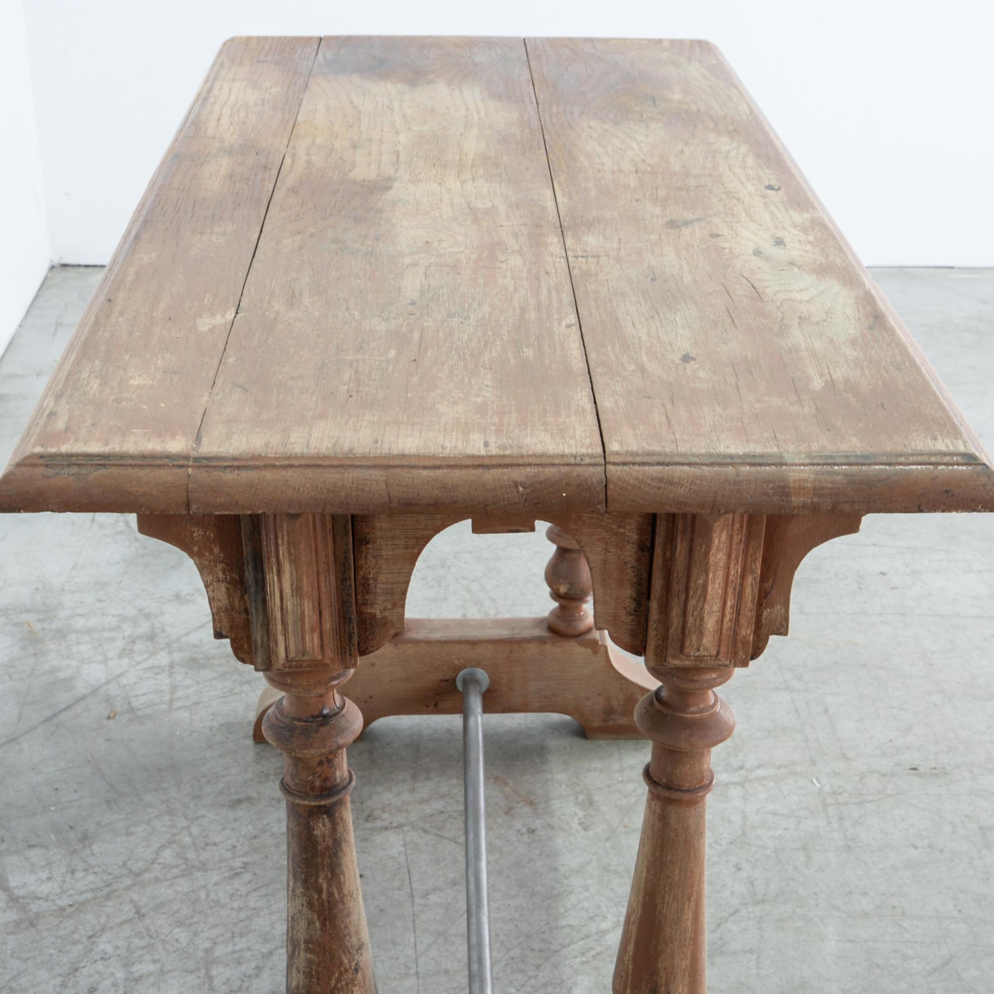 Early 20th Century Wooden French Bistro Table