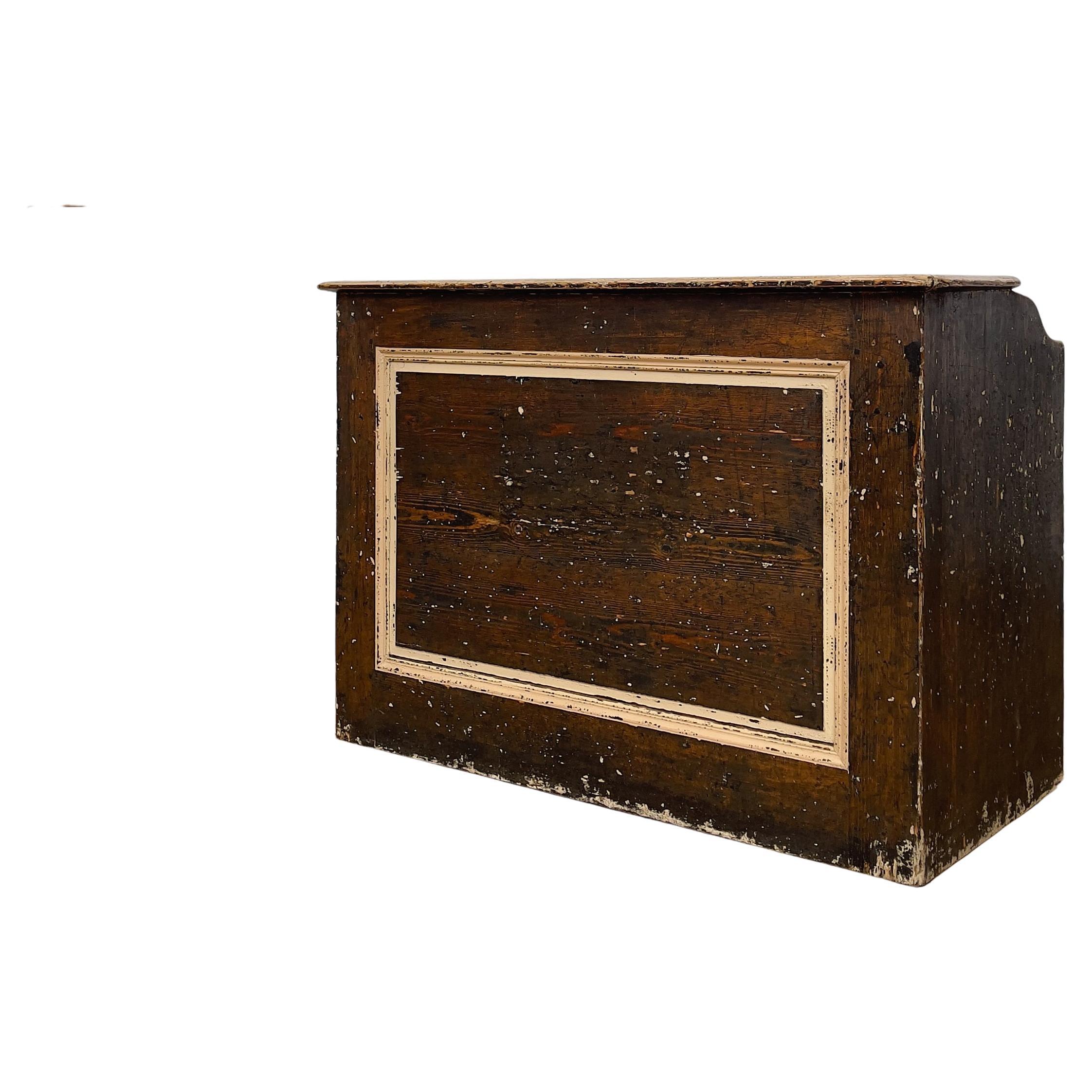 Wooden French Counter Shop c.1900 For Sale