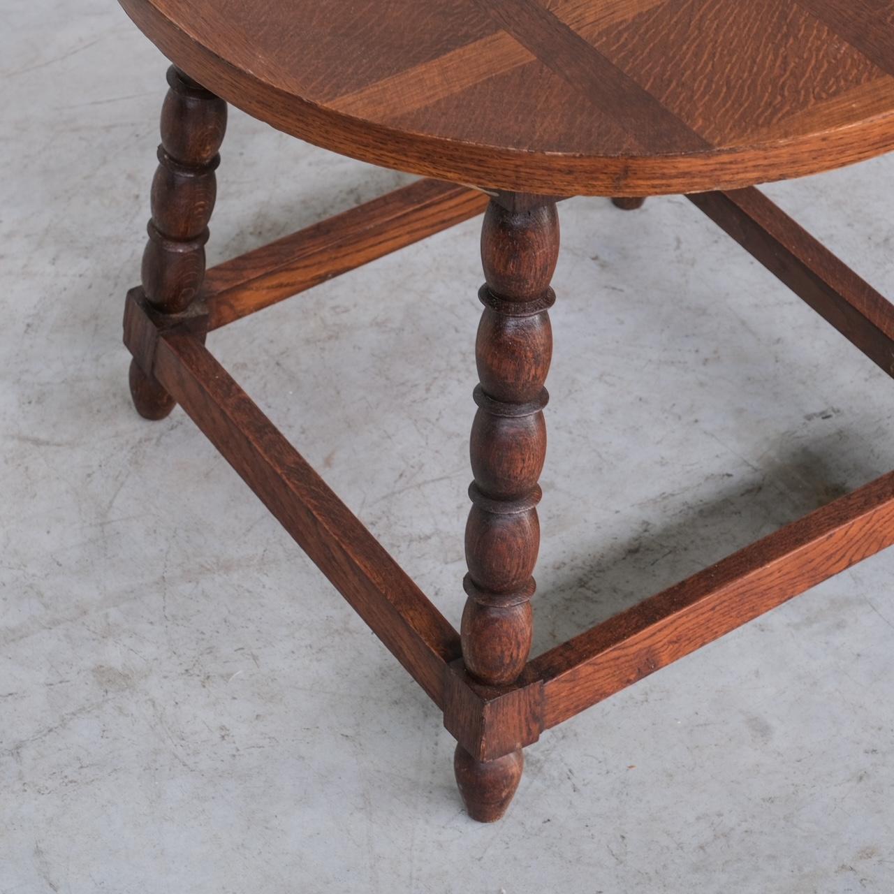Mid-20th Century Wooden French Deco Bobbin Coffee Table
