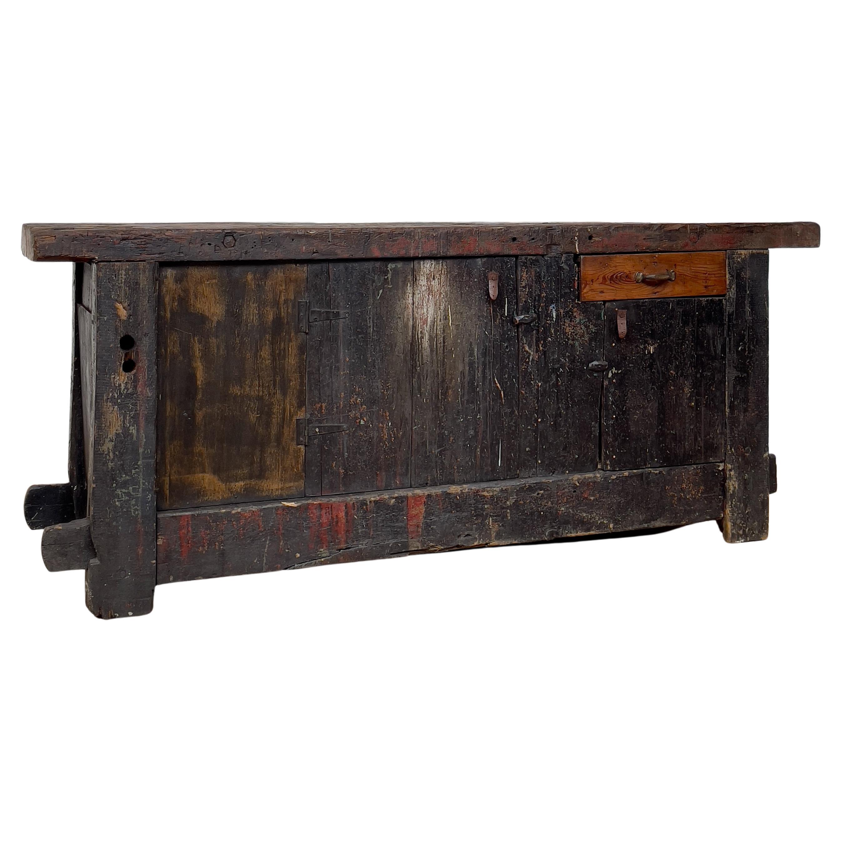 Wooden French Workbench from c.1930