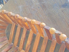 Wooden Fruit Basket, Brown Color, Original Form, France Around the 1960s