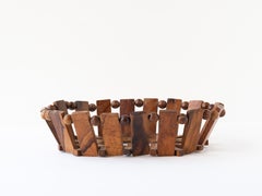 Wooden Fruit Basket - Decorative Bowl - Mid Century Modern, France 1960s