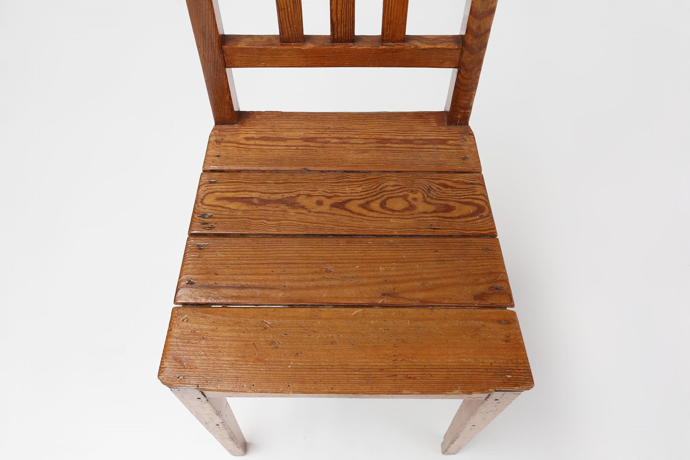 Wooden geometric chair in Jean Prouve style, France ca. 1940 For Sale 6