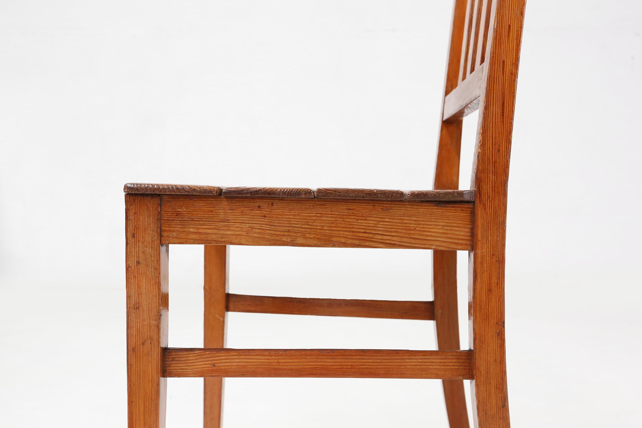 Mid-20th Century Wooden geometric chair in Jean Prouve style, France ca. 1940 For Sale