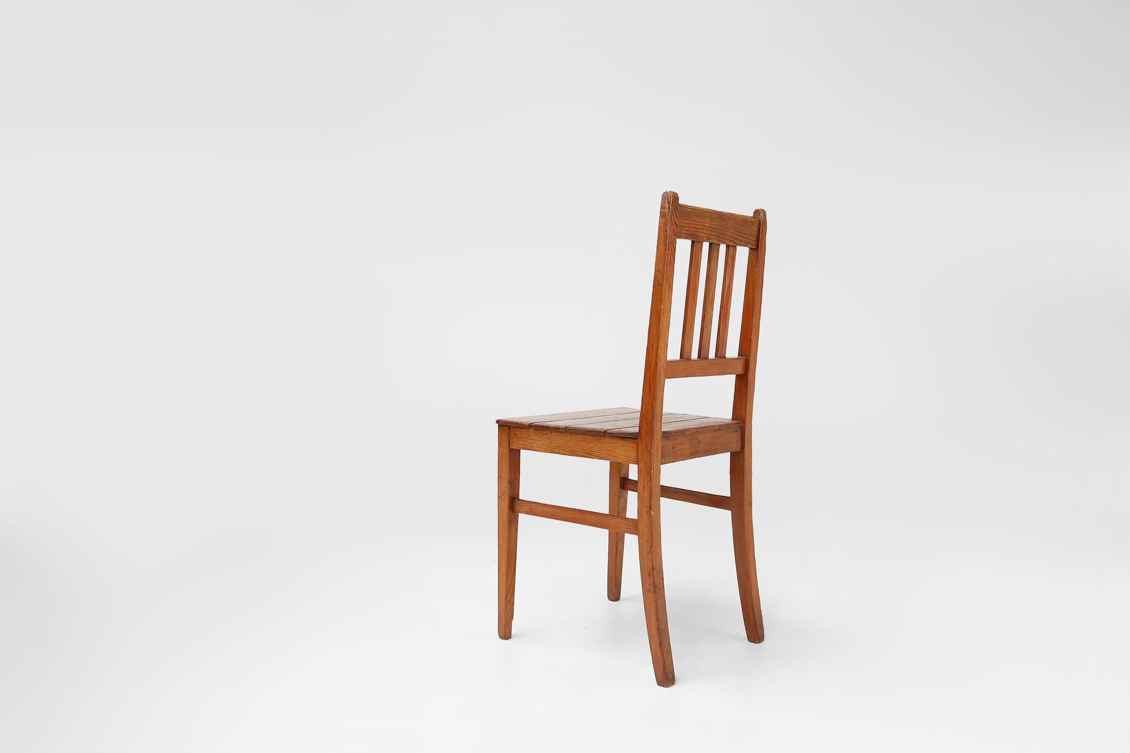 Wooden geometric chair in Jean Prouve style, France ca. 1940 For Sale 2