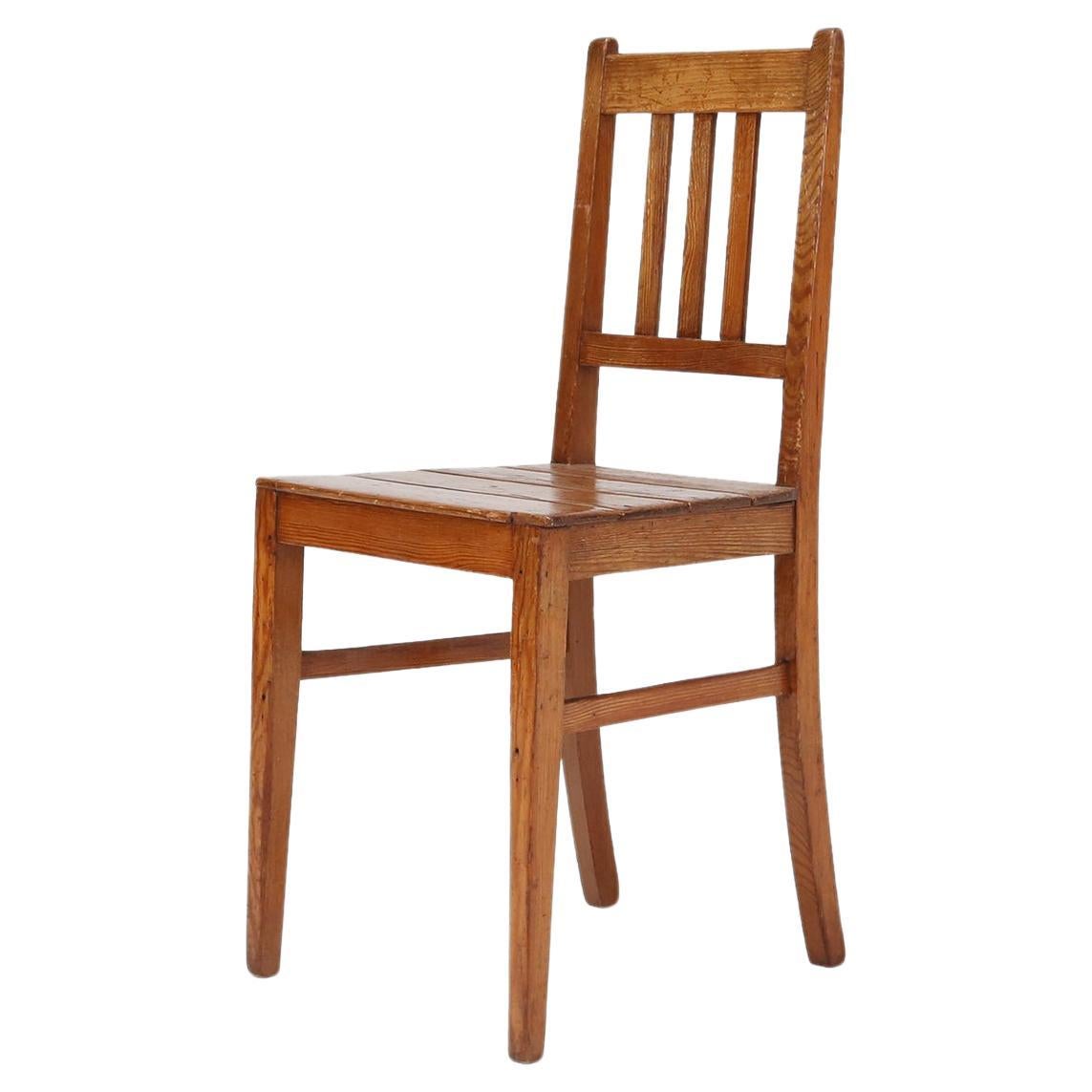 Wooden geometric chair in Jean Prouve style, France ca. 1940 For Sale