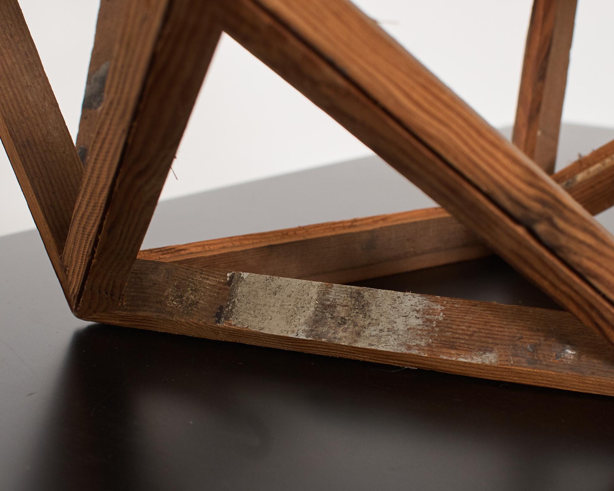 Wooden Geometric Icosahedron Objet D' Art For Sale 4