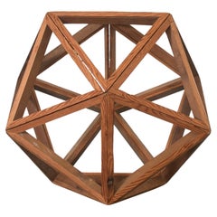 Icosaèdre géométrique en bois Objet D' Art