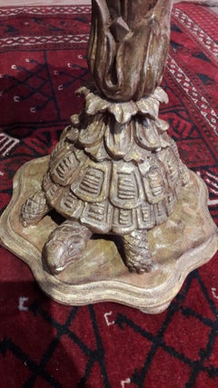 Wooden Gilted Turtle Table, 20th Century