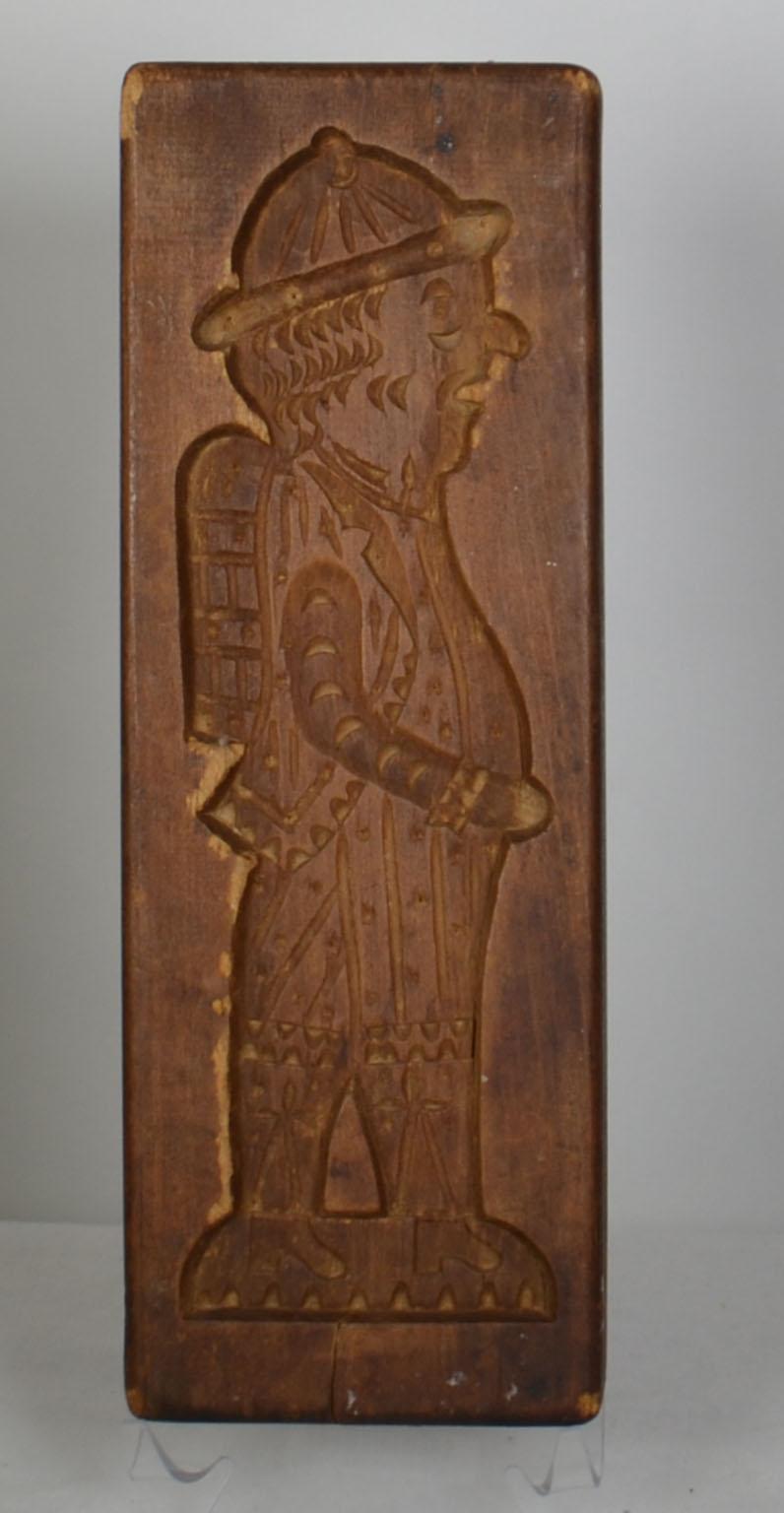 Wooden gingerbread mold, (Man with Knapsack).