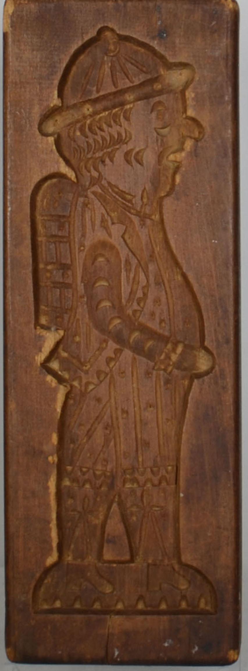 Carved Wooden Gingerbread Mold For Sale
