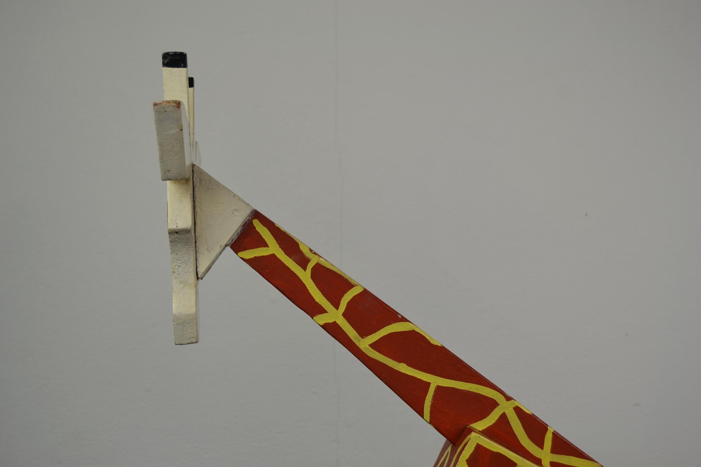 Wooden Giraffe Sculpture Carnival Art Folk Art 1