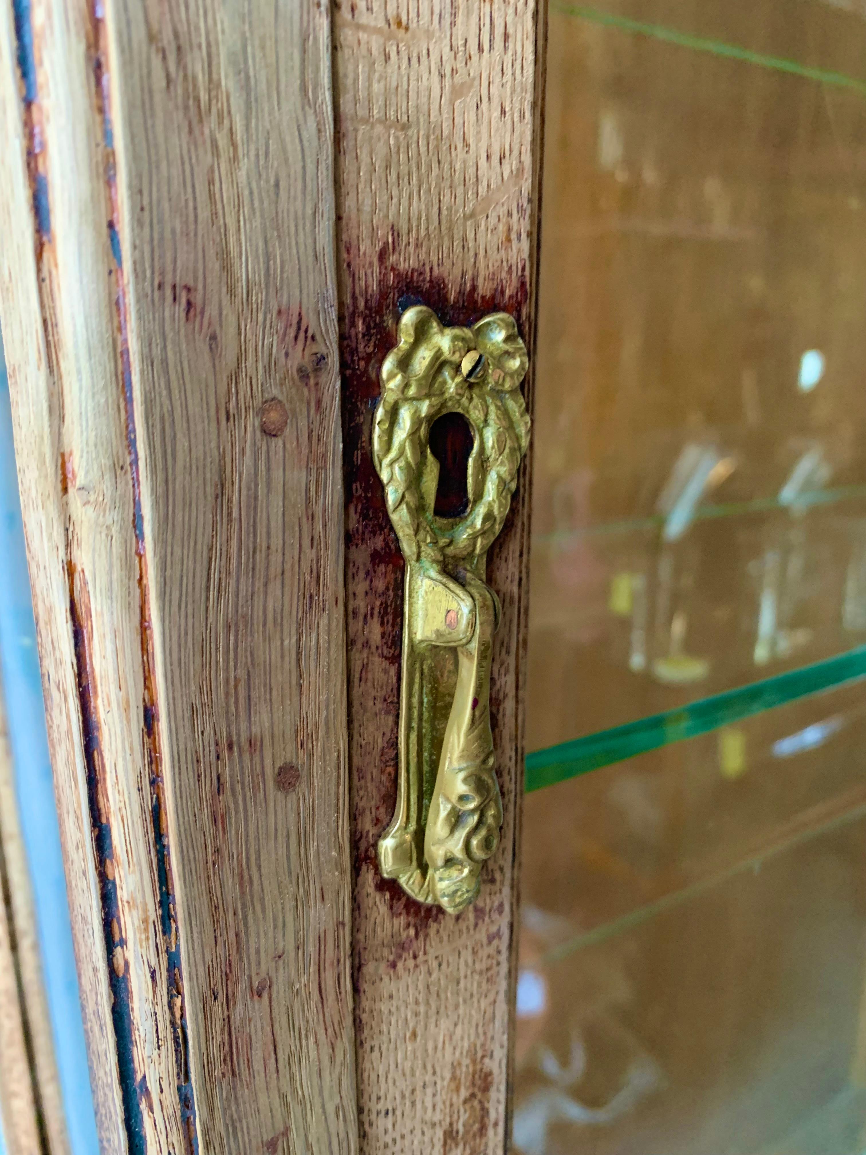 Wooden Glass Display Cabinet - Vitrine In Good Condition In Hellerup, DK