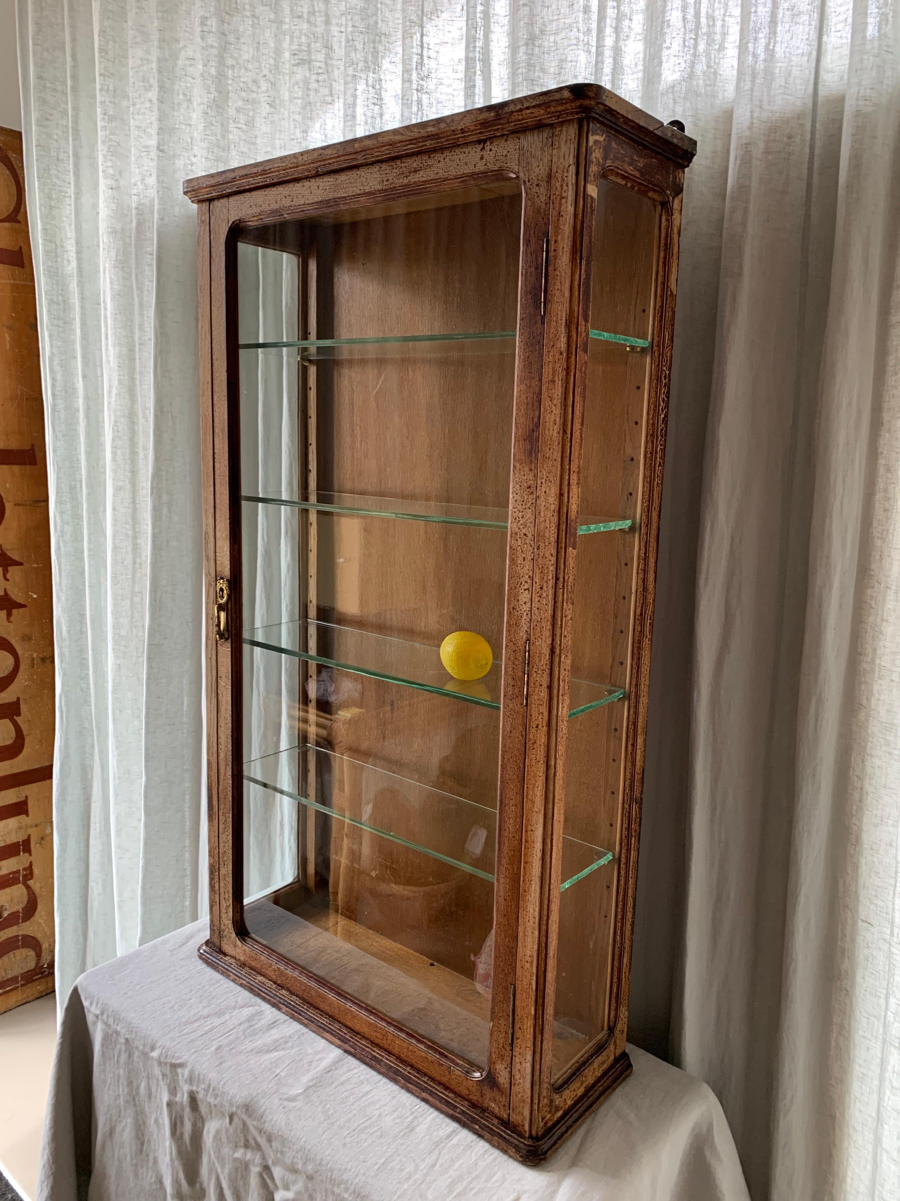 Late 19th Century Wooden Glass Display Cabinet - Vitrine