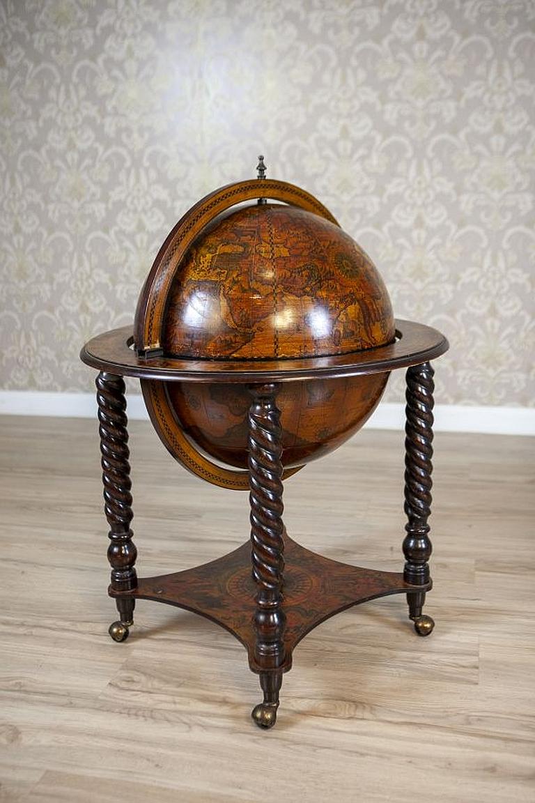 vintage globe bar cabinet