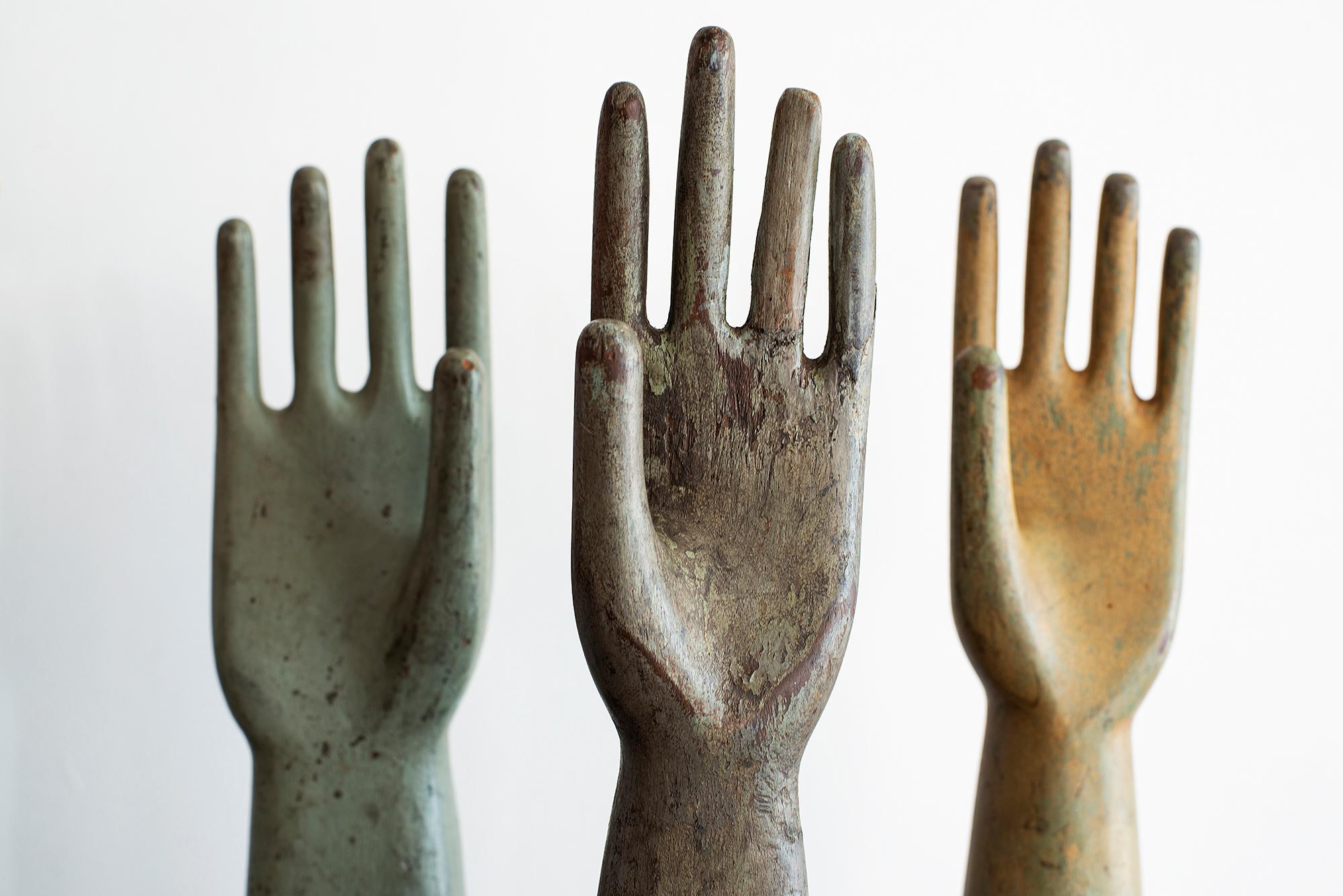 American Wooden Glove Molds